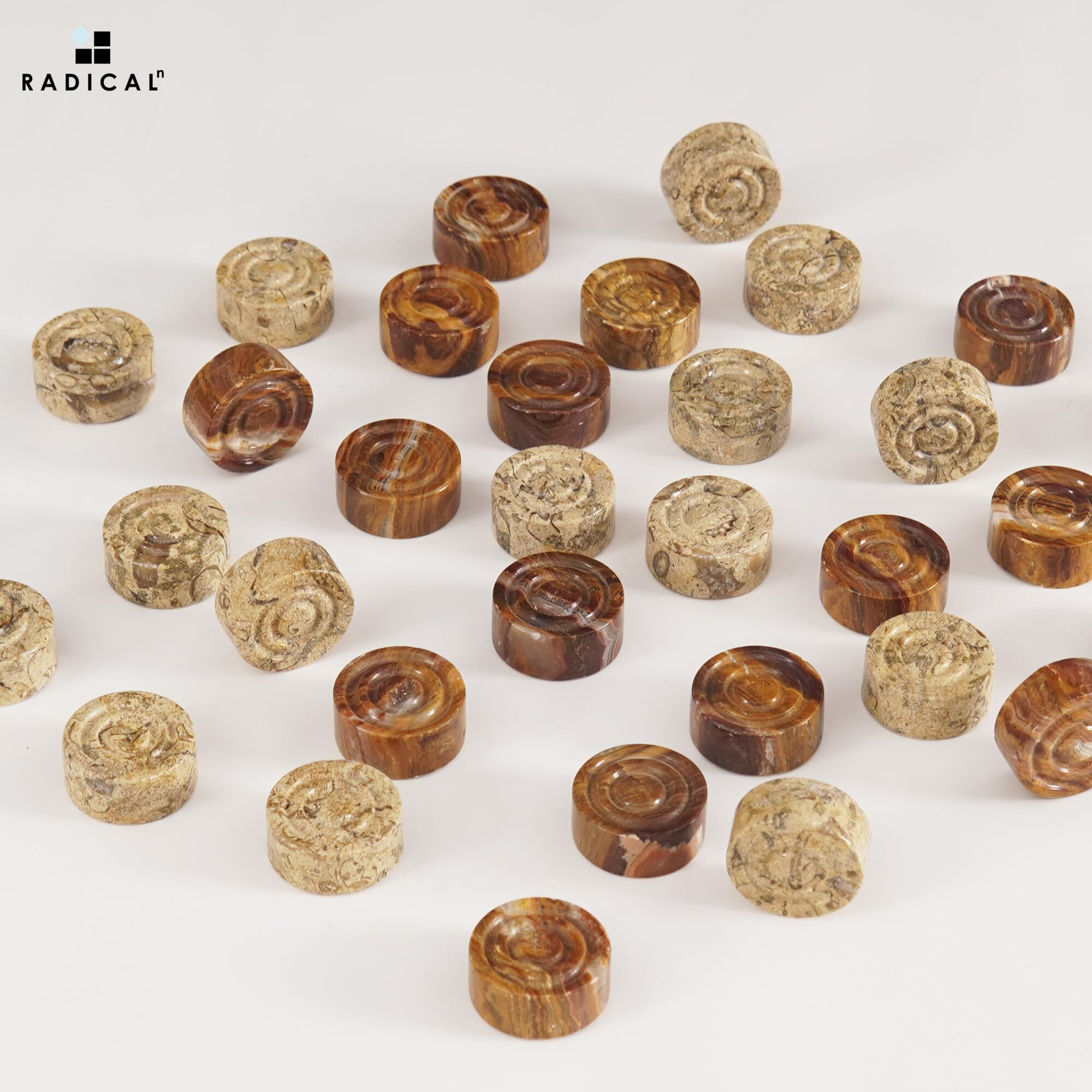 Radicaln Marble Checker Figures 1.25'' Inches Red And Coral Handmade Checkers Board Game In Sports & Outdoors - Draughts Checker  Checkers Pieces For Outdoor Games