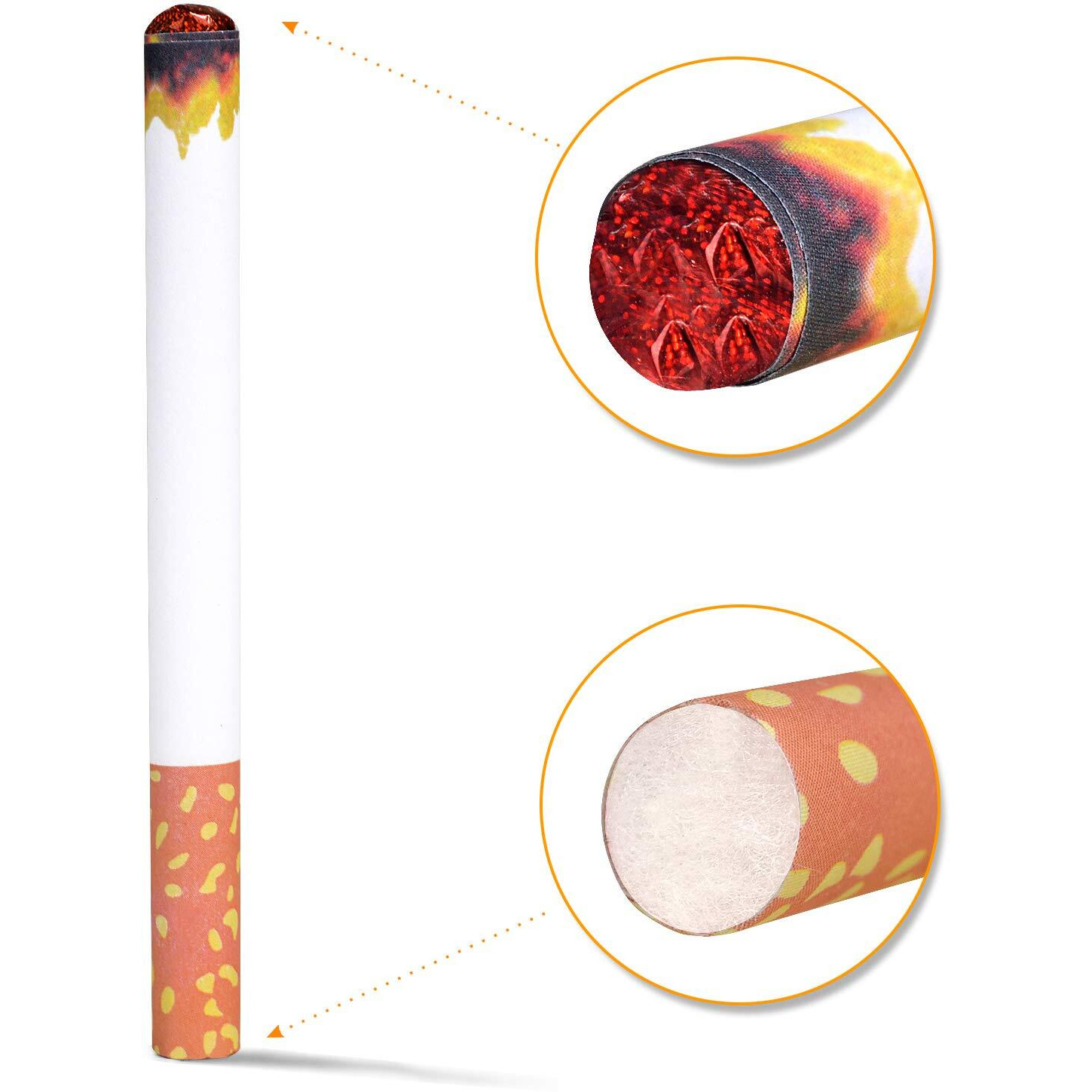 24 Pcs Fake Puff Cigarettes Fake Cigars For Prank  Joke Novelty Smoking Gag (12 Cigarettes + 12 Cigars)