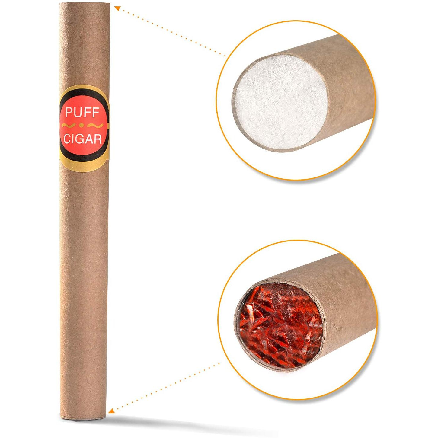 24 Pcs Fake Puff Cigarettes Fake Cigars For Prank  Joke Novelty Smoking Gag (12 Cigarettes + 12 Cigars)