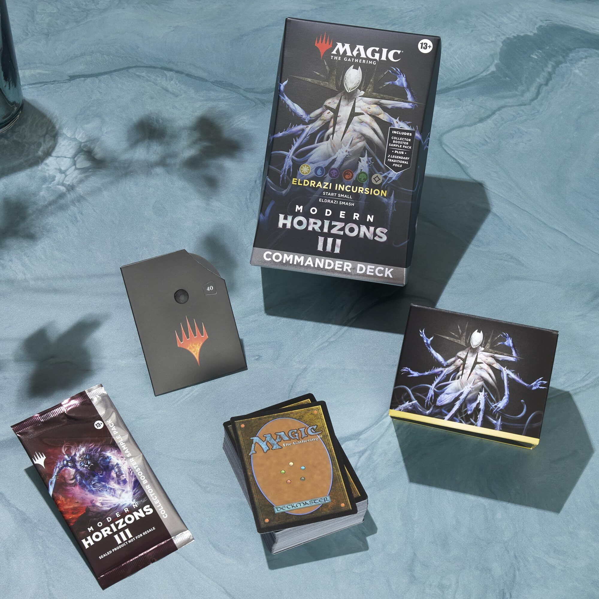 Magic The Gathering Modern Horizons 3 Commander Deck - Eldrazi Incursion (100-Card Deck  2-Card Collector Booster Sample Pack + Accessories)