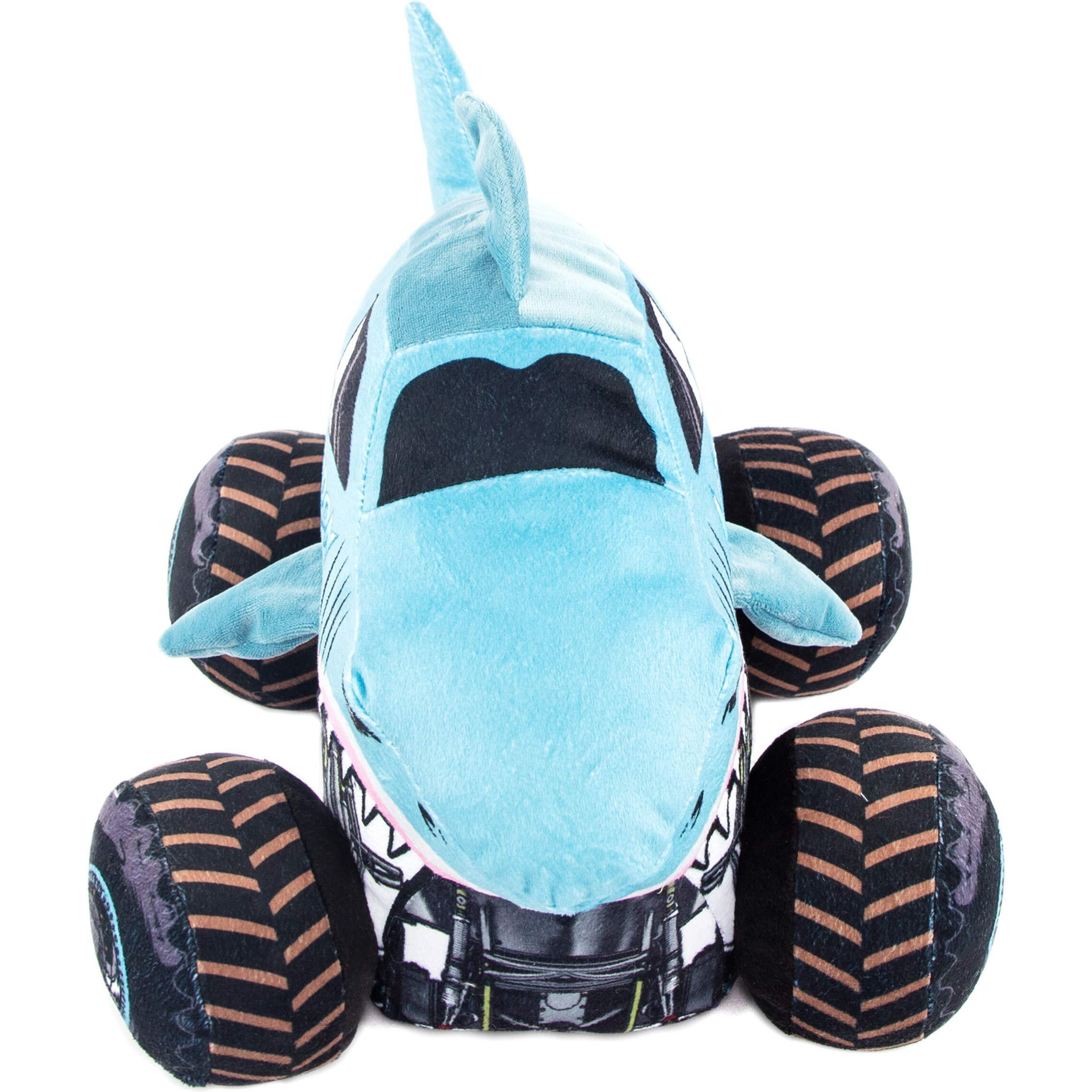 Jay Franco Monster Jam Plush Stuffed Megalodon Pillow Buddy - Super Soft Polyester Microfiber  16 Inches