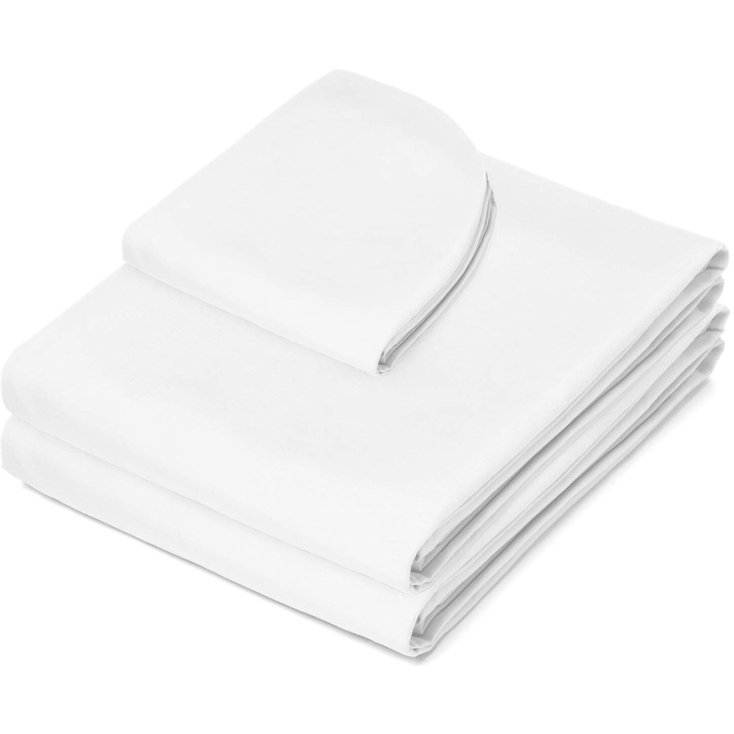 Saloniture 3-Piece Microfiber Massage Table Sheet Set - Premium Facial Bed Cover - Includes Flat And Fitted Sheets With Face Cradle Cover - White