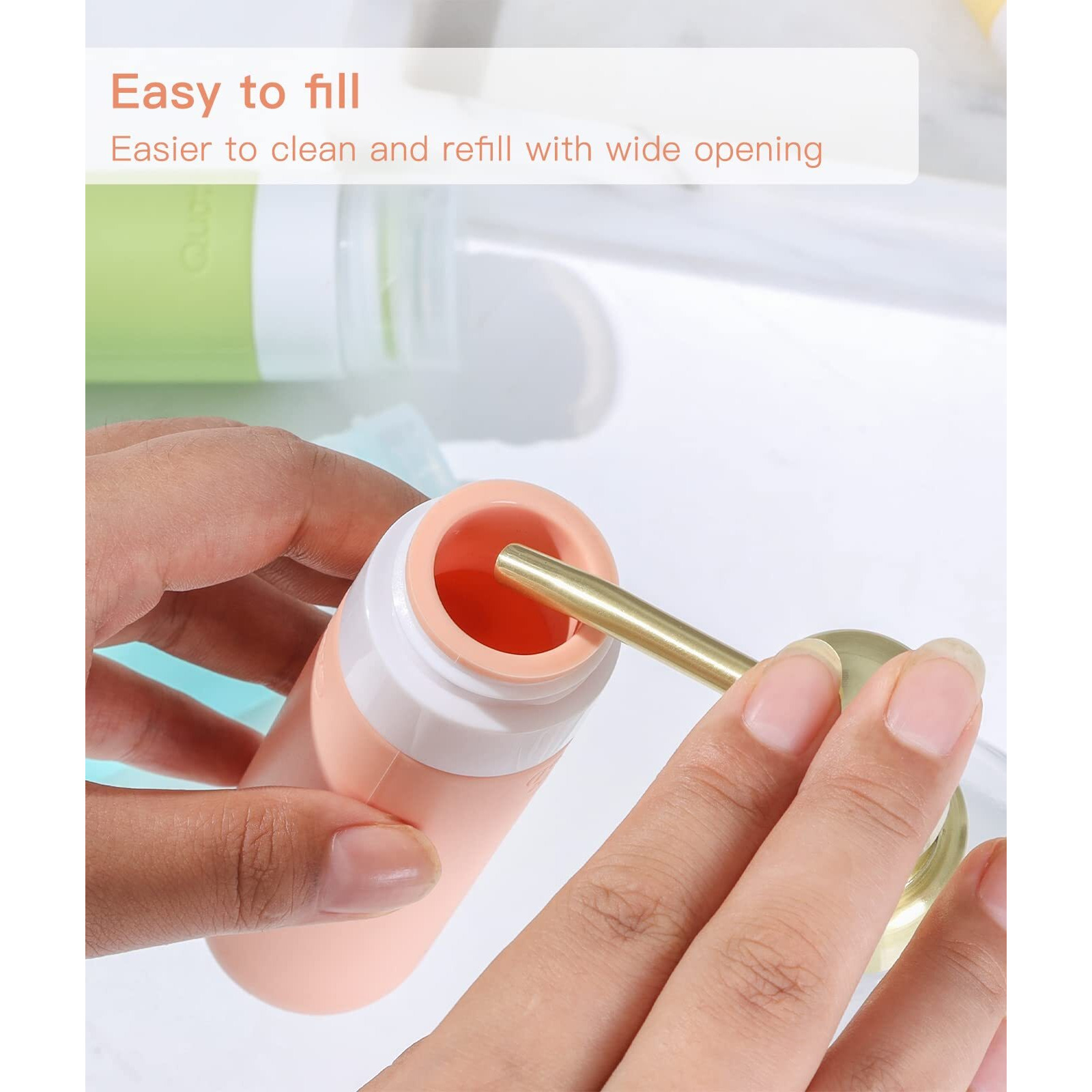 Quatish Travel Size Bottles 6 PackOriginal Patented  3 Oz Tsa Approved Travel Containers For Toiletries  Bpa Free Silicone Travel Shampoo And Conditioner Bottles Leak Proof  Travel Essentials