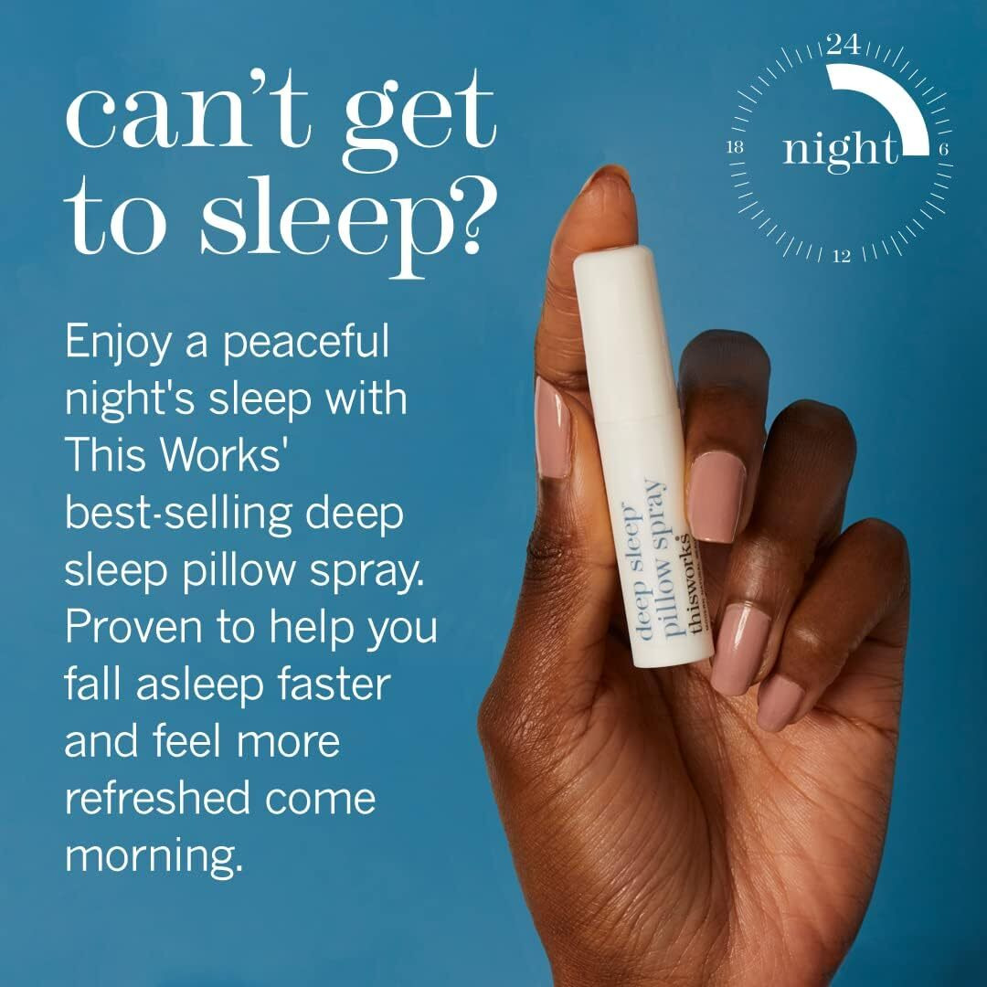 Thisworks Choose Sleep Travel Kit  The Deep Sleep Pillow Mini Spray And Aromatherapeutic Roller Ball Infused With Eucalyptus  Frankincense & Lavender Essential Oils  2X5Ml