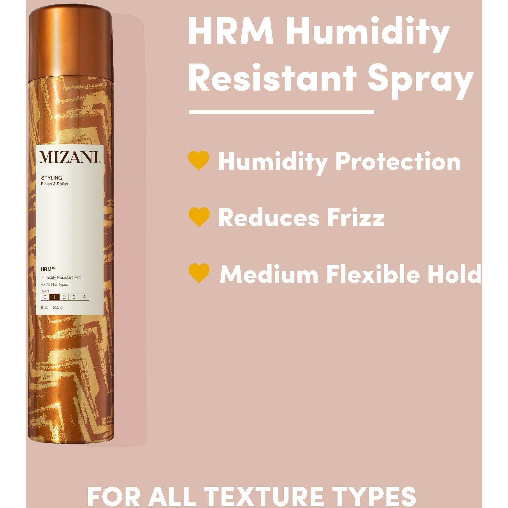 Mizani Styling Hrm Humidity Resistant Spray | Helps Prevent Breakage From Heat Damage | Light Hold | For All Hair Types | 9 Oz