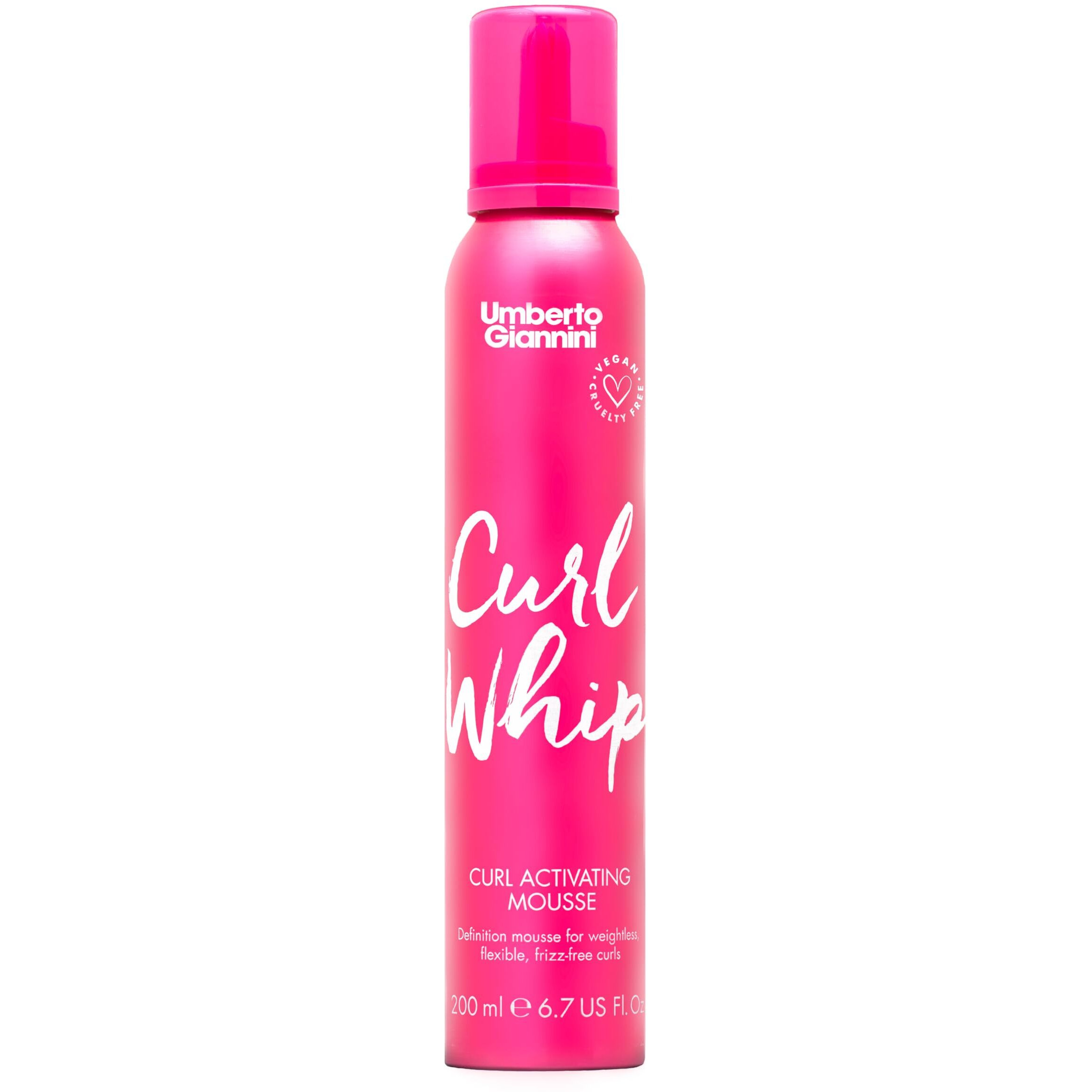 Umberto Giannini Curl Whip Curl Activating Mousse - Curl Defining And Frizz Ease Curl Styling Mousse For 2A-4C Curly  Wavy & Coily Hair - Vegan & Cruelty-Free