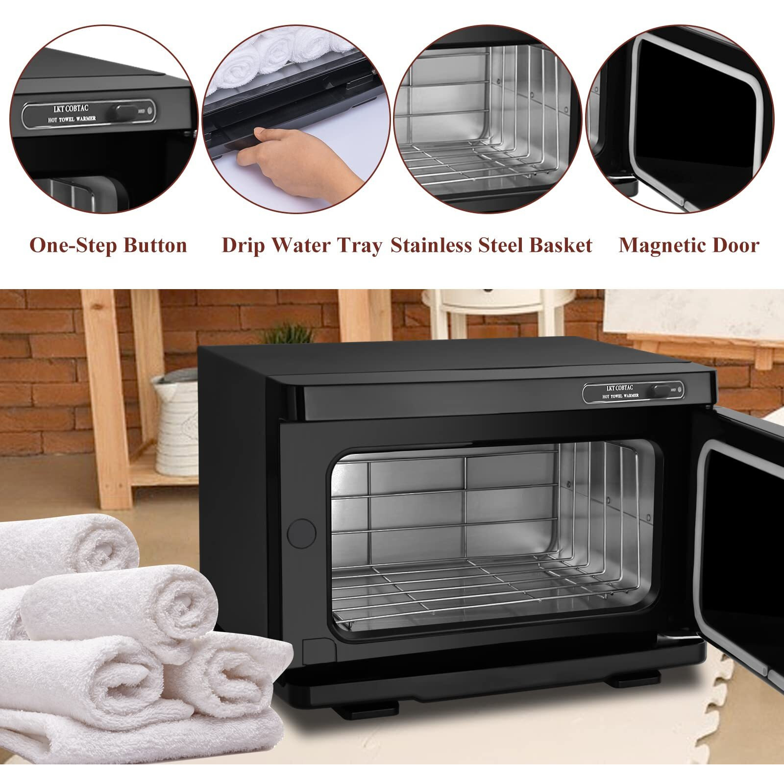 Lkt Cobtac Hot Towel Warmer Medium Towel Warmer Cabinet Spa Hot Towel Caddy For Facial (8L Capacity)
