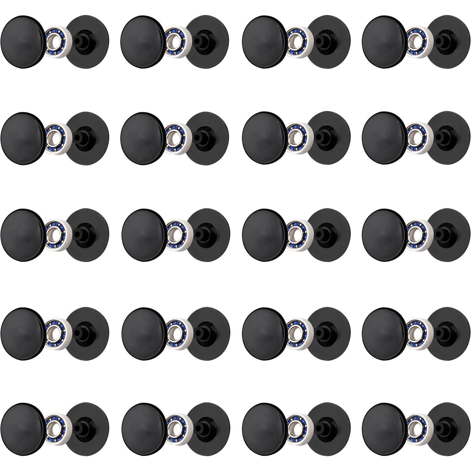 20 Pack Fidget Spinner Bearing And Cap Replacement Set  Chrome Steel Bearing Balls  High Speed 13Mmx7Mmx4Mm Bearings Single Sealed Small Bearings For Fidget Spinner
