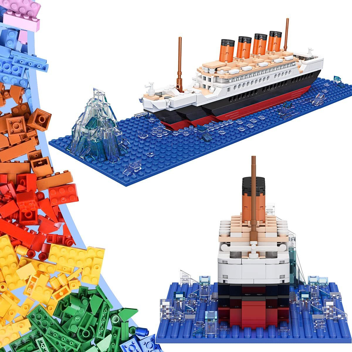 Onenext Rms Titanic Model Large Building Block Set 548Pcs 100% Compatible Diy Educational Toys 3D Puzzle Gift For Adults And Kids