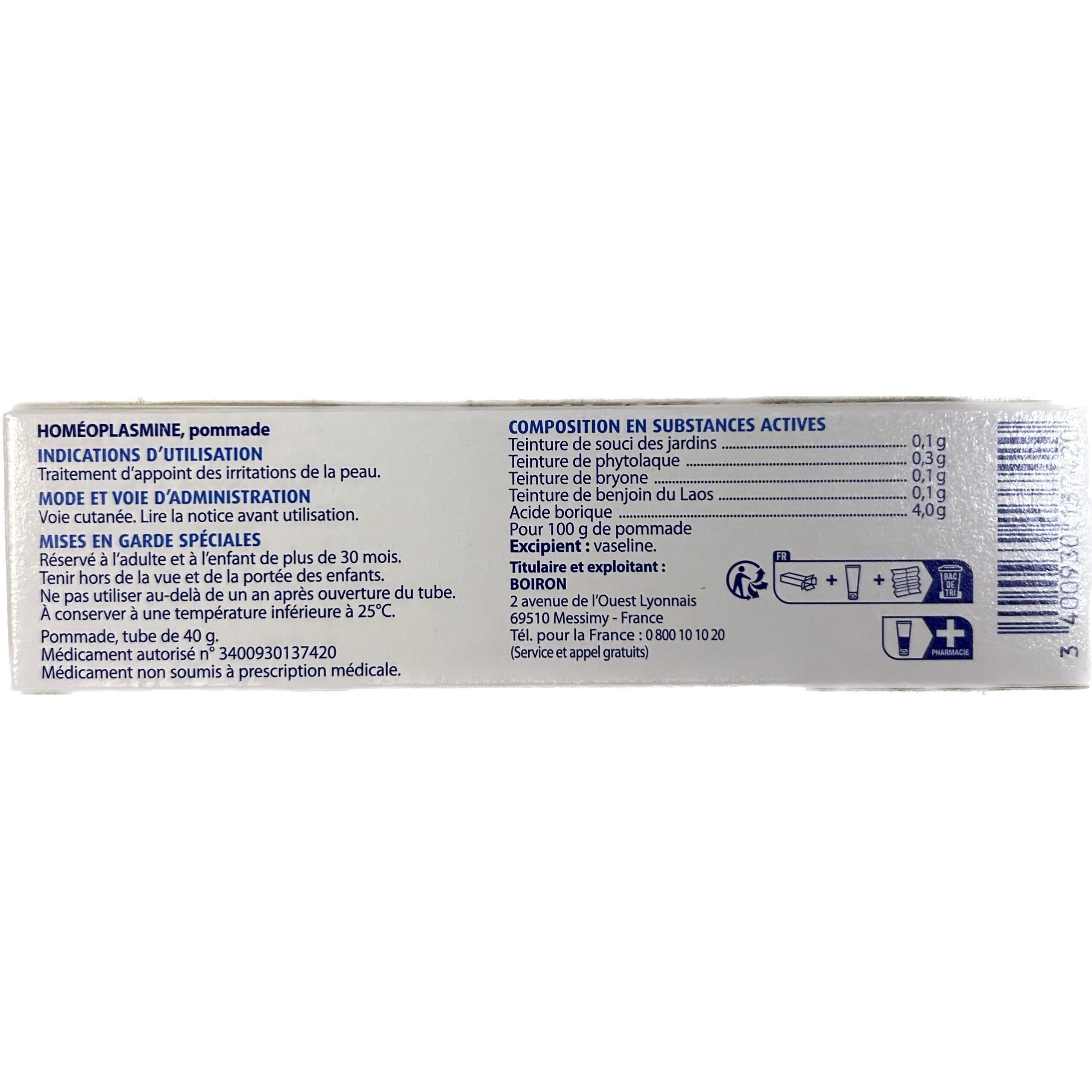 Homeoplasmine  Xl - 40G Magic Cream - For Dry Skin  Irritations  Soft Lips [ The Original French Packaging ]