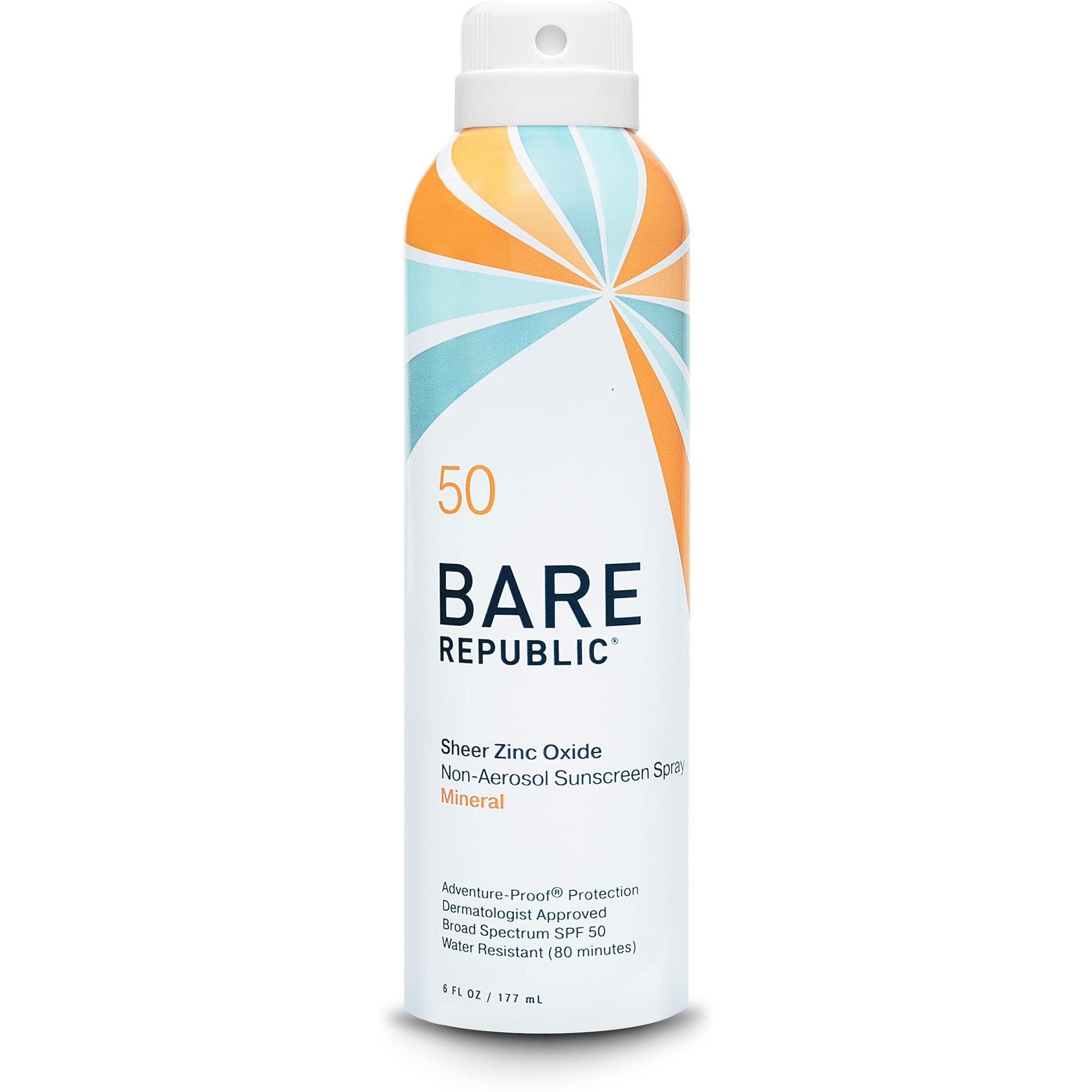 Bare Republic Mineral Sunscreen Spf 50 Sunblock Spray  Sheer And Non-Greasy Finish  Vanilla Coco Scent  6 Fl Oz
