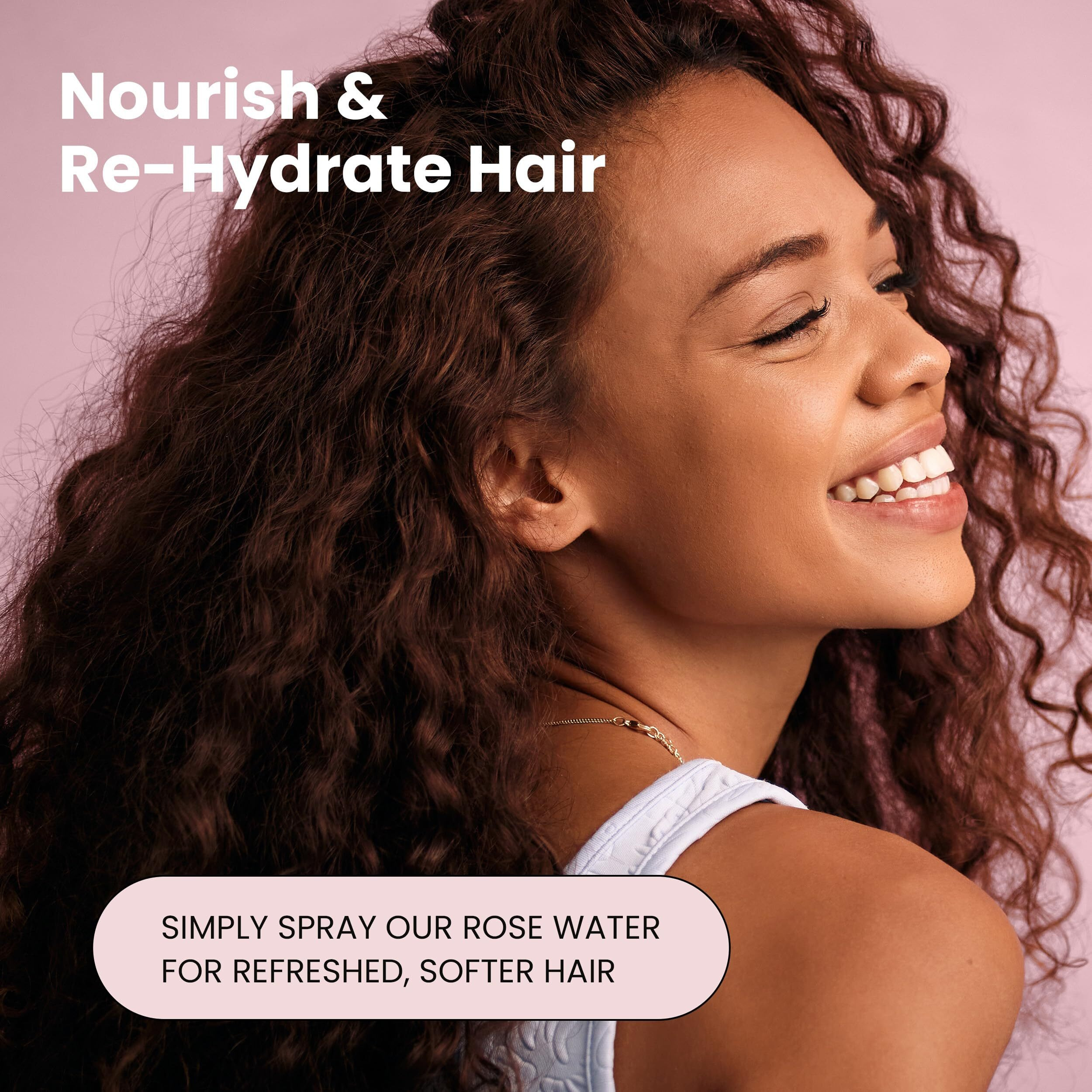 Rose Water Spray For Face & Organic Rose Water For Hair - Usda Certified Rosewater Facial Toner - Alcohol-Free Makeup Setting Hydrating Face Mist - Anti-Aging Bulgarian Rose Water Toner Spray - 4 Oz