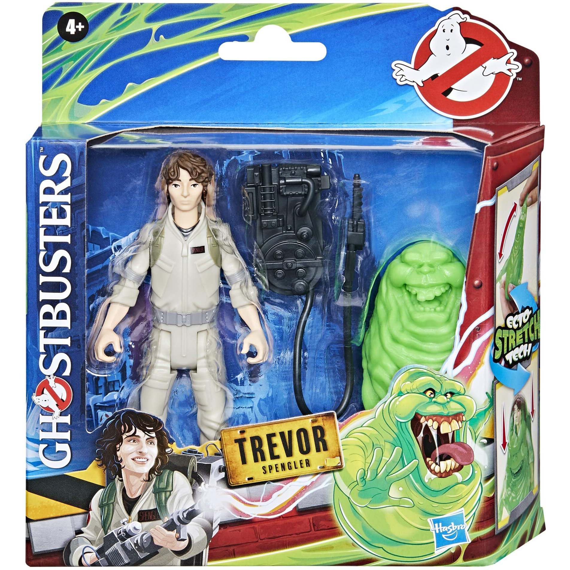 Ghostbusters Fright Features Trevor Spengler Action Figure With Ecto-Stretch Tech Slimer Ghost Toy Accessory  Toys For Kids Ages 4+