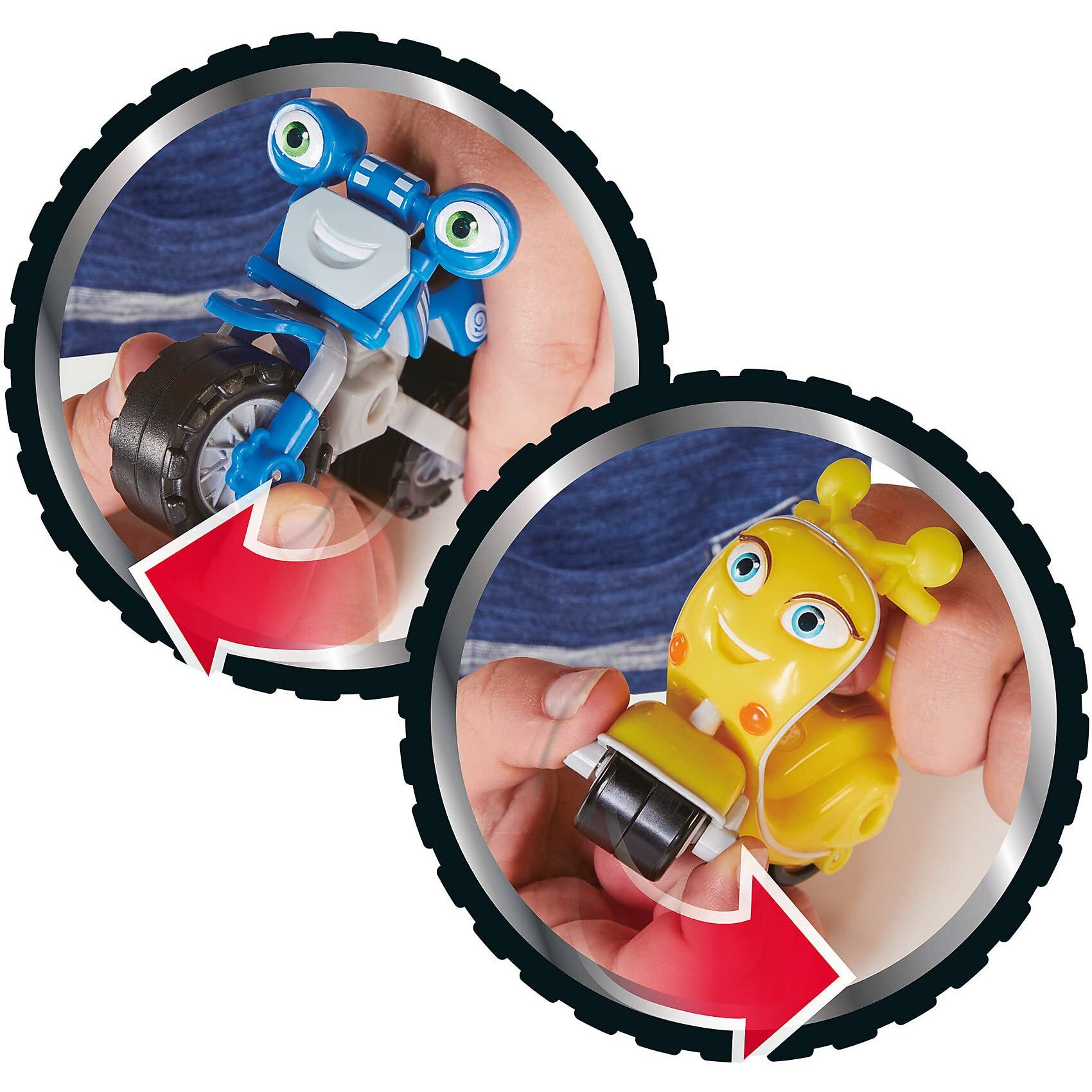 Ricky Zoom Loop & Scootio Motorcycle Toys (Set Of 2)  Multi
