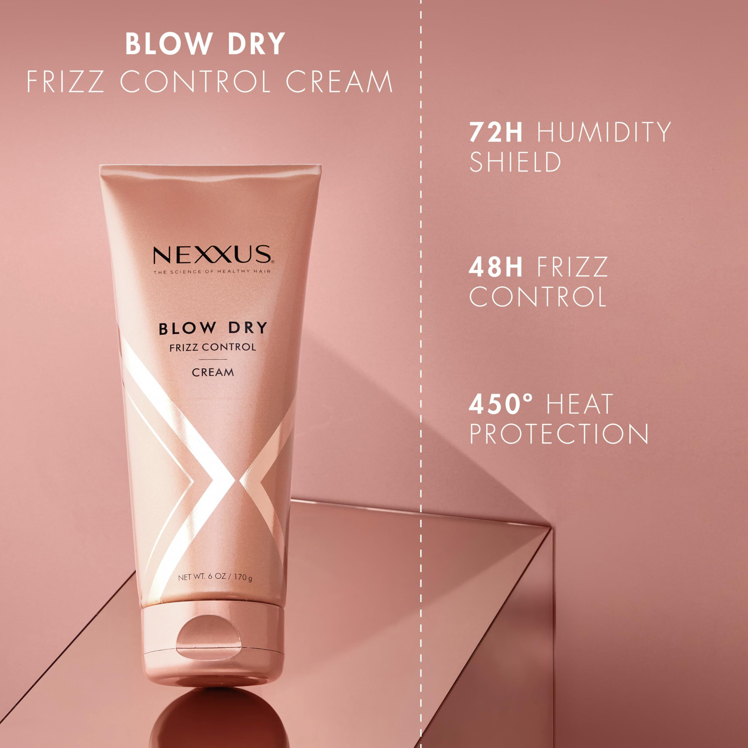 Nexxus Smooth & Full Blow Dry Balm Weightless Style Frizz Control  Volume & Heat Protect Styling Cream For Smooth & Full Hair 6 Oz