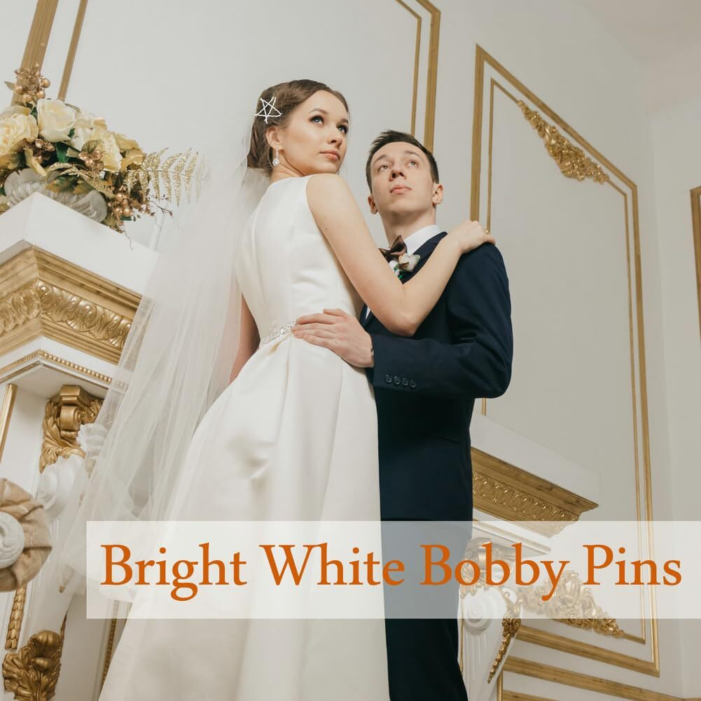 White Bobby Pins For Hair  Yingfeng 220 Count 2.2 Inch Wavy Style White Hair Pins For Women  White Hair Clips Bulk With Storage Box  Hairpins Perfect For Gray Or White Haired Ladies