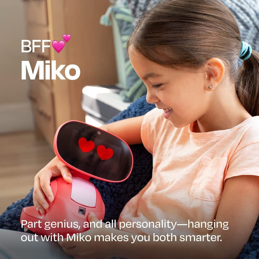 Miko 3 Ai-Powered Smart Robot For Kids | Steam Learning & Educational Robot | Interactive Robot With Learning Apps & Unlimited Games | Birthday Gift For Girls & Boys Aged 5-12| Red