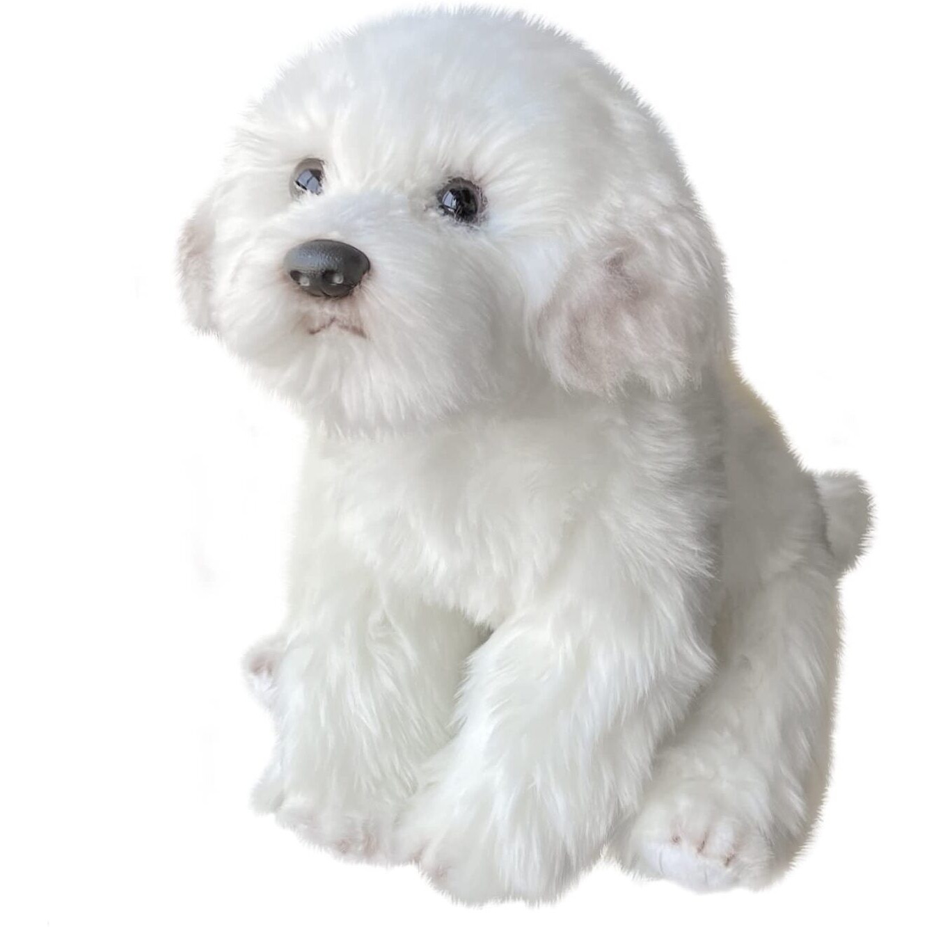 Maltese Stuffed Animal  Realistic Dog Plush  Lifelike Stuffed Animal Companion Pet  Fluffy Stuffed Puppy Dog Toys For Gift (Large)