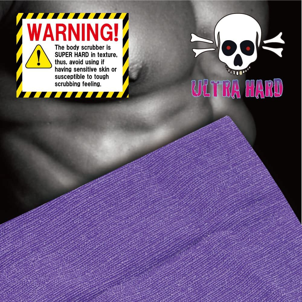 Extra Rough  Exfoliating Washcloth [Made In Japan] Exfoliating Towel Special Texture Makes Fluffy Foam Lather  Back Scrubber  Dead Skin Cell Remover [Loofah For Women And Men] (2Pcs Set)