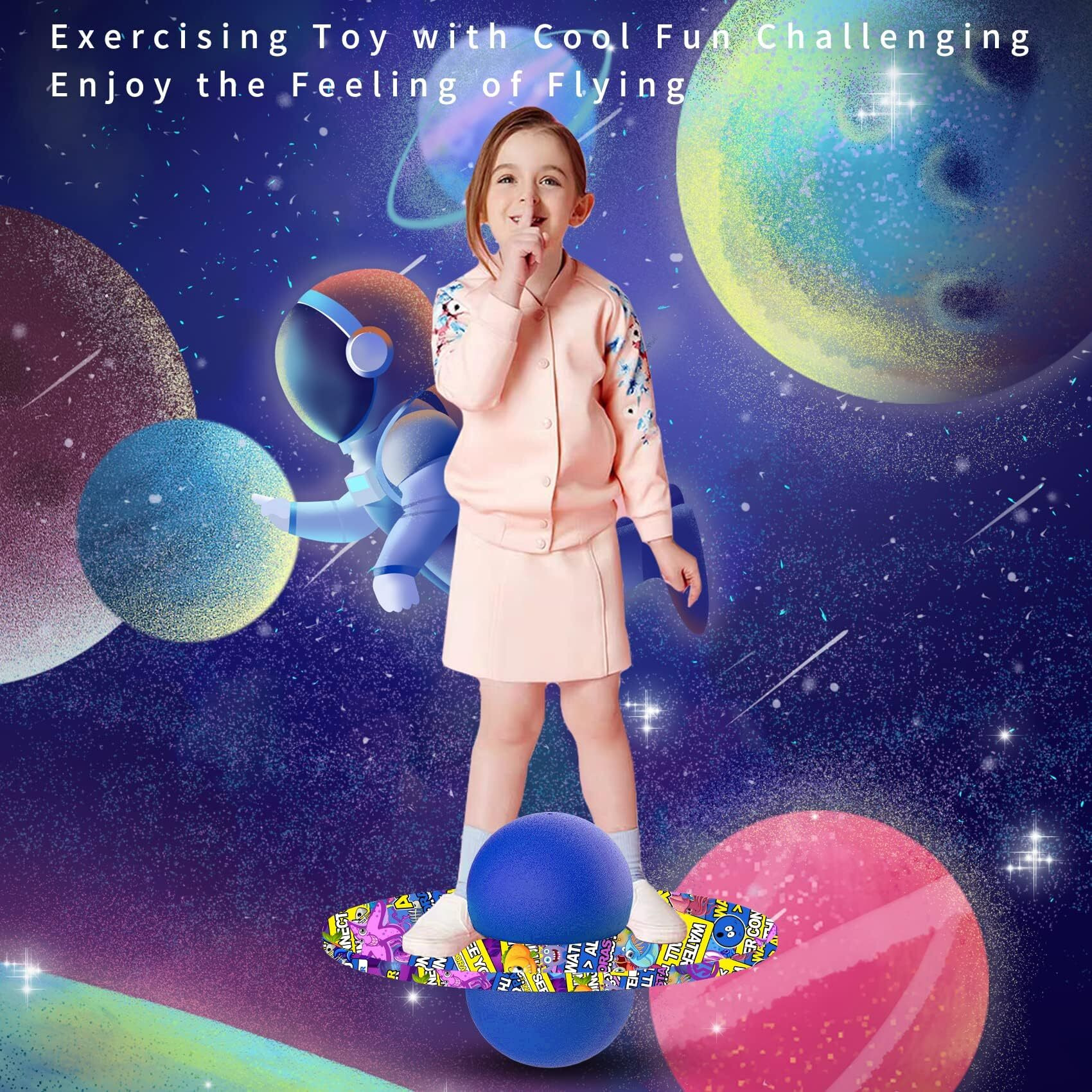 Pogo Ball For Kids & Adults Up To 200Lb  Balance Coordination Trick Bounce Board Pop Ball Cool Fun Challenge Indoor Outdoor Toys Pogo Jumper Birthday Gifts For Boys Girls Christmas Stuffers