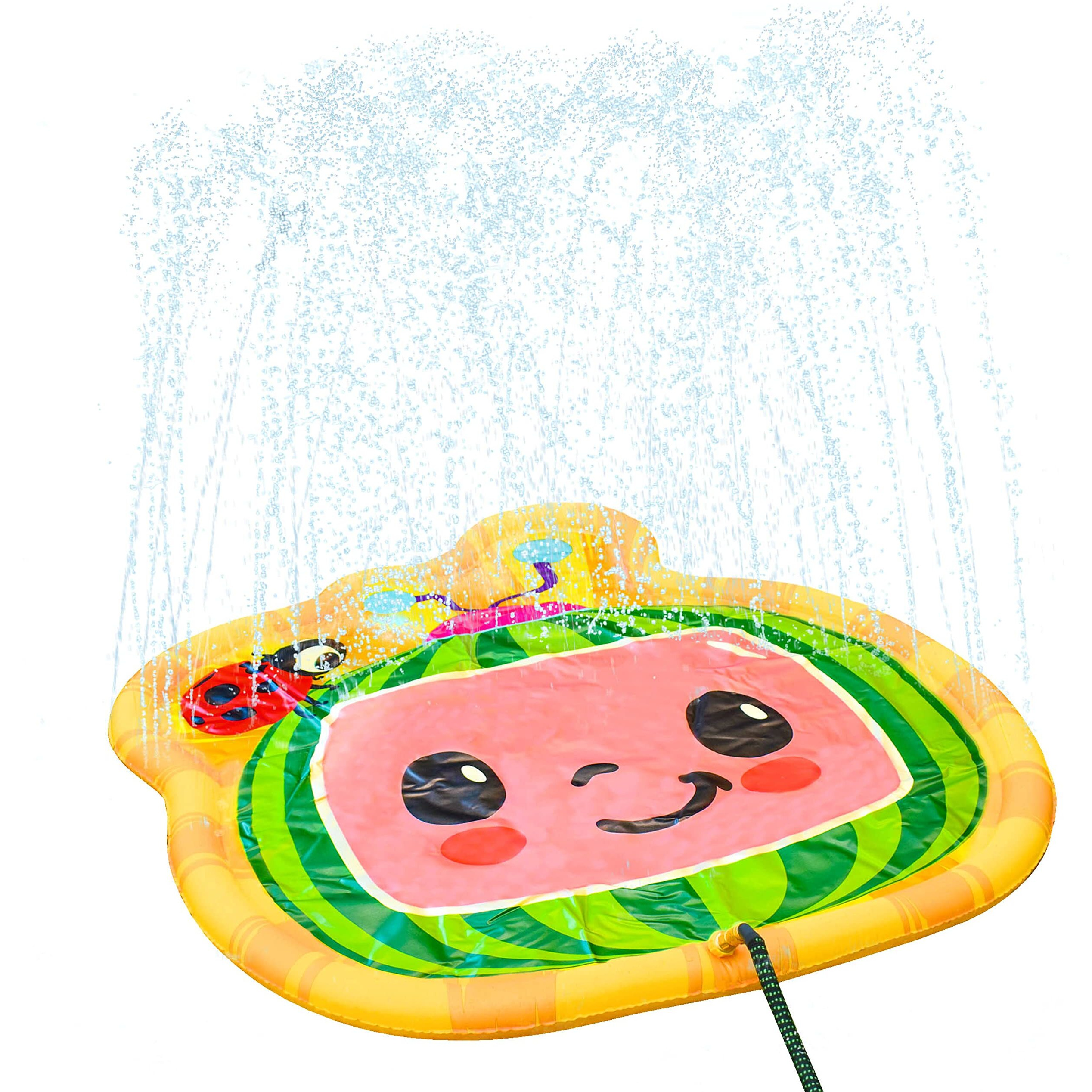 Cocomelon Splash Pad  Outdoor Play Mat  Sprinkler For Kids And Baby Pool For Learning  Toddler Sprinkler Pool  48"" Outside Water Toys  Outdoor Laymat For Babies And Toddlers