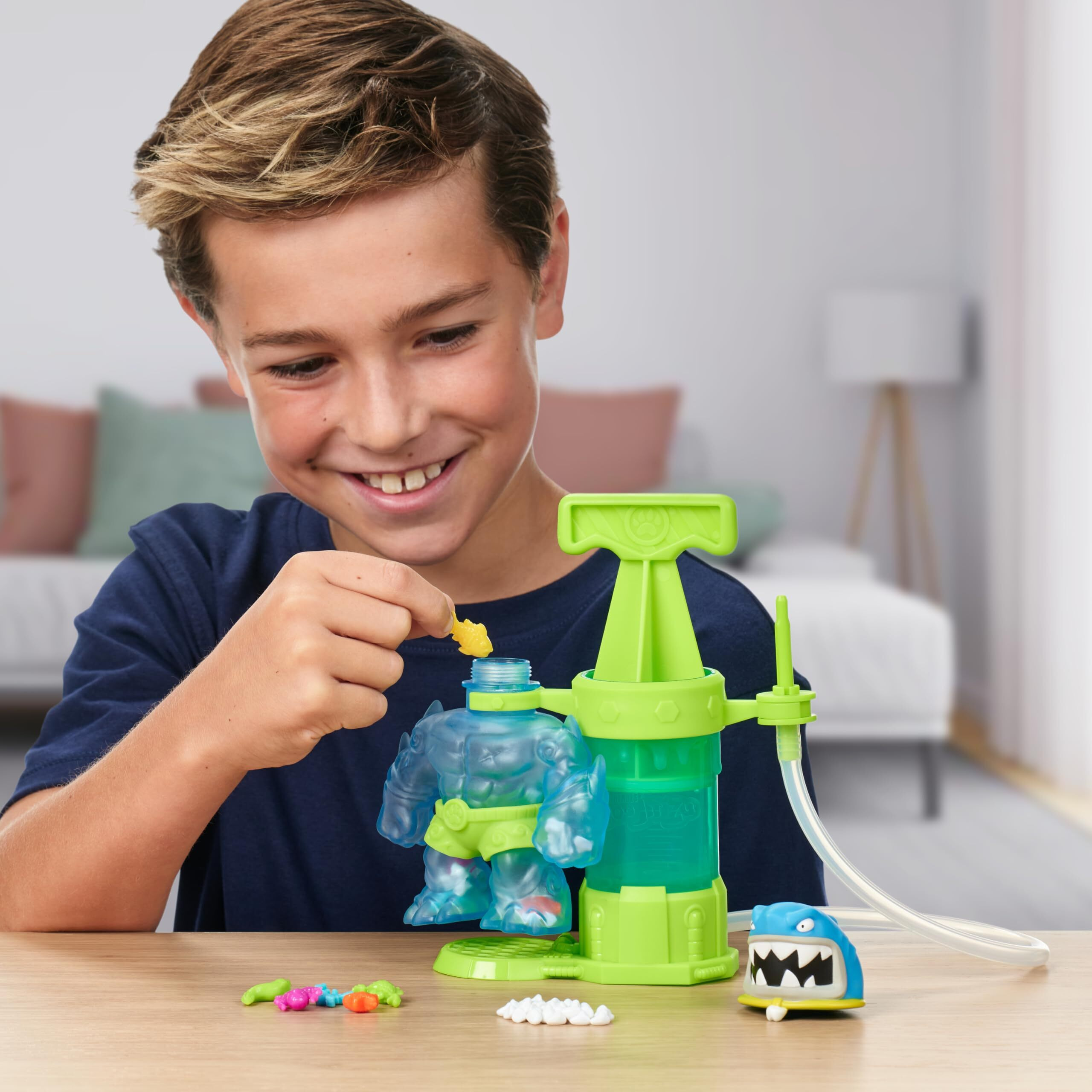 Heroes Of Goo Jit Zu Hero Creator Thrash With 3 Unique Goo Fillings  Mix  Fill & Create Your Own Stretchy Action Figure  Play Again And Again