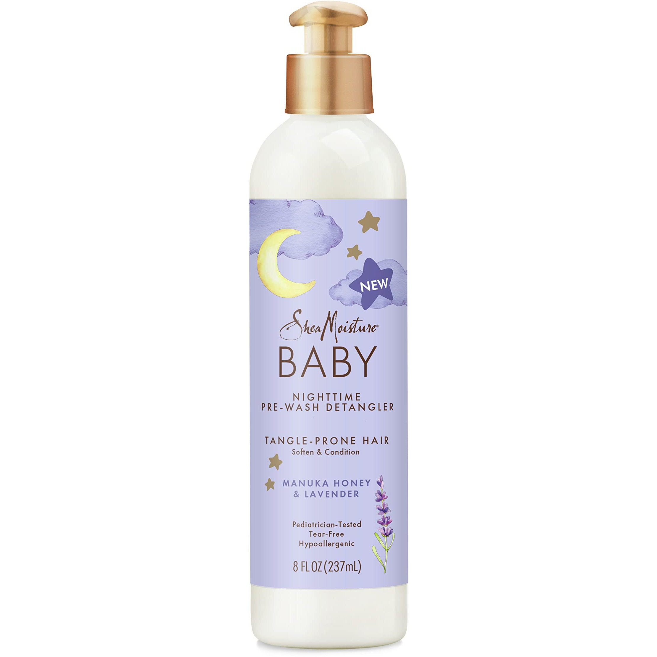 Sheamoisture Baby Pre-Wash Hair Detangler Manuka Honey & Lavender For Delicate Hair And Skin Nighttime Skin And Hair Care Regimen 8 Oz