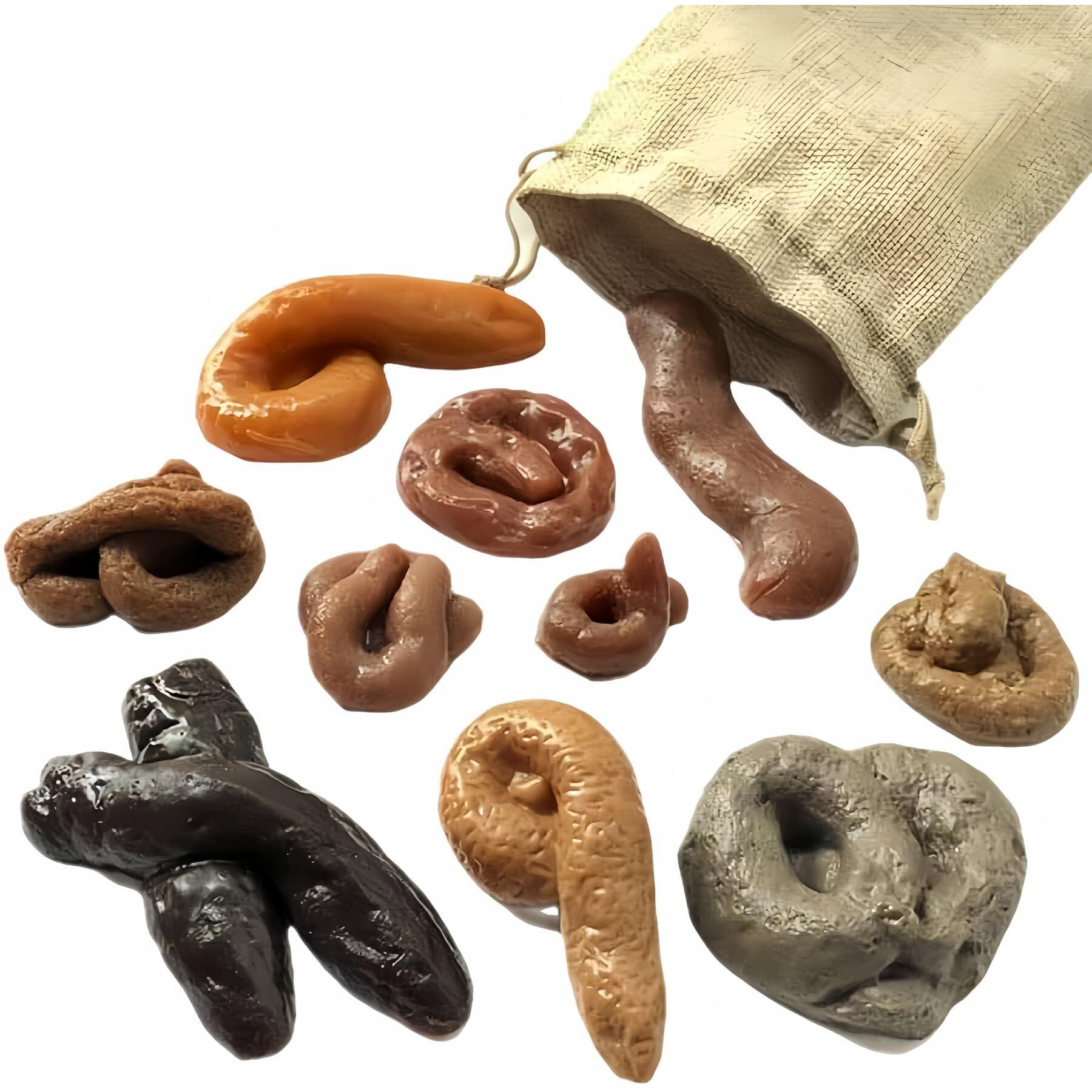 Aebor 10 Pieces Fake Poo Realistic Fake Turd Prank Floating Poo  Fake Dog Poop Toys With Drawstring Bags For Halloween April Fools' Day Prank Party Supplies