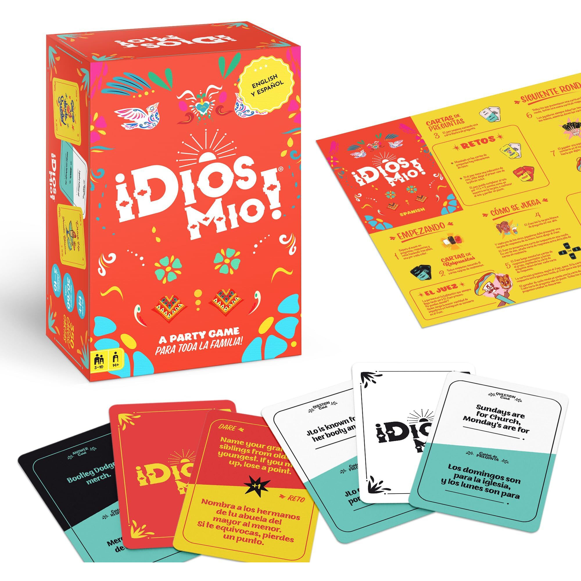 Dios Mio Party Game - Bilingual Comedy Card Game For Latinos  Fun For Family Game Night  Ages 17+  3-10 Players  30-60 Min Playtime  Made By Fitz Games