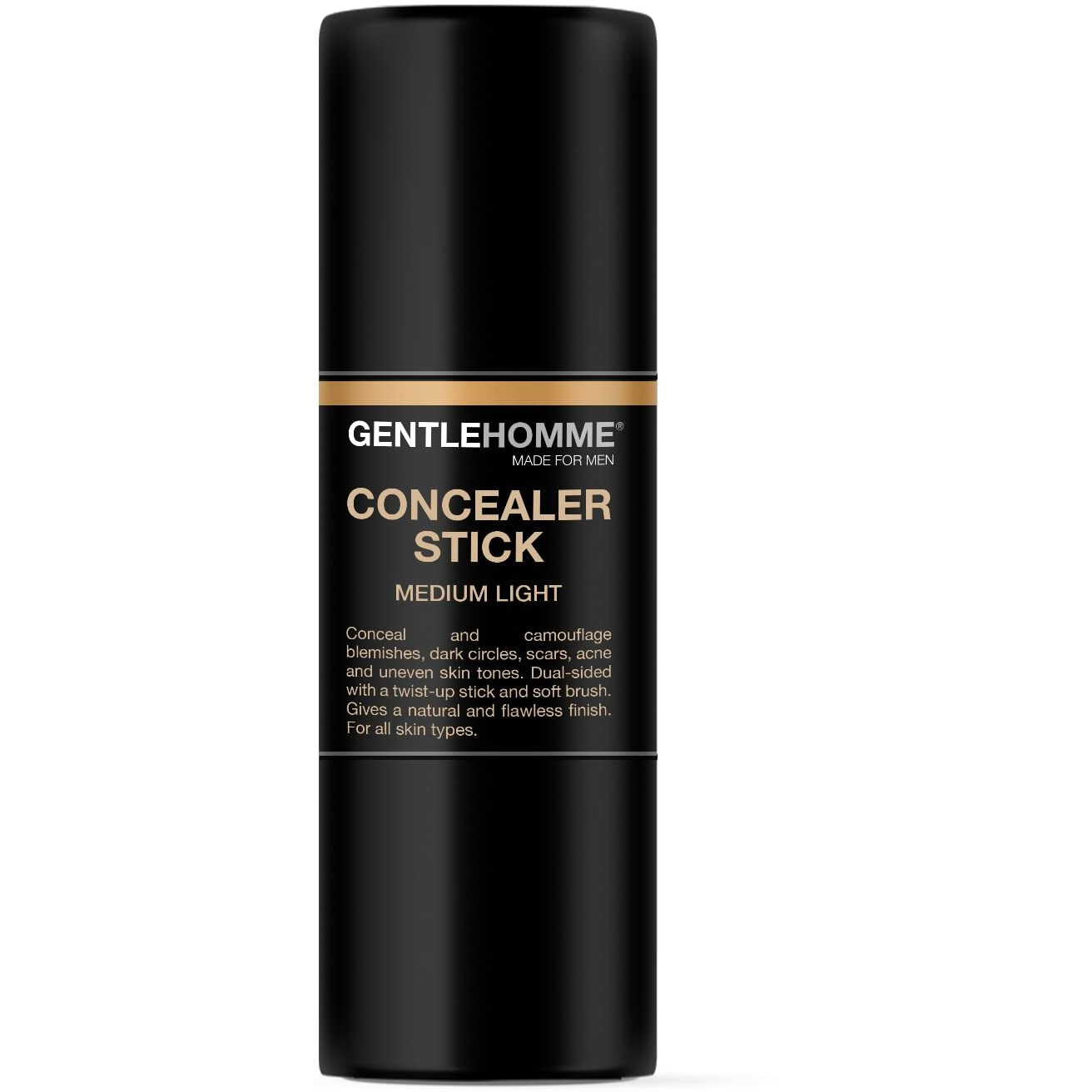 Gentlehomme Men's Concealer Stick With Brush For Dark Circles Eraser  Medium Light