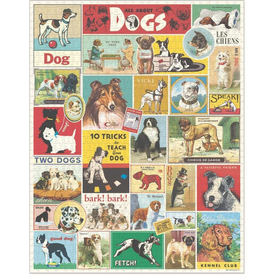 Cavallini Papers & Co. Dogs 1000-Piece Jigsaw Puzzle  Multi-Colour