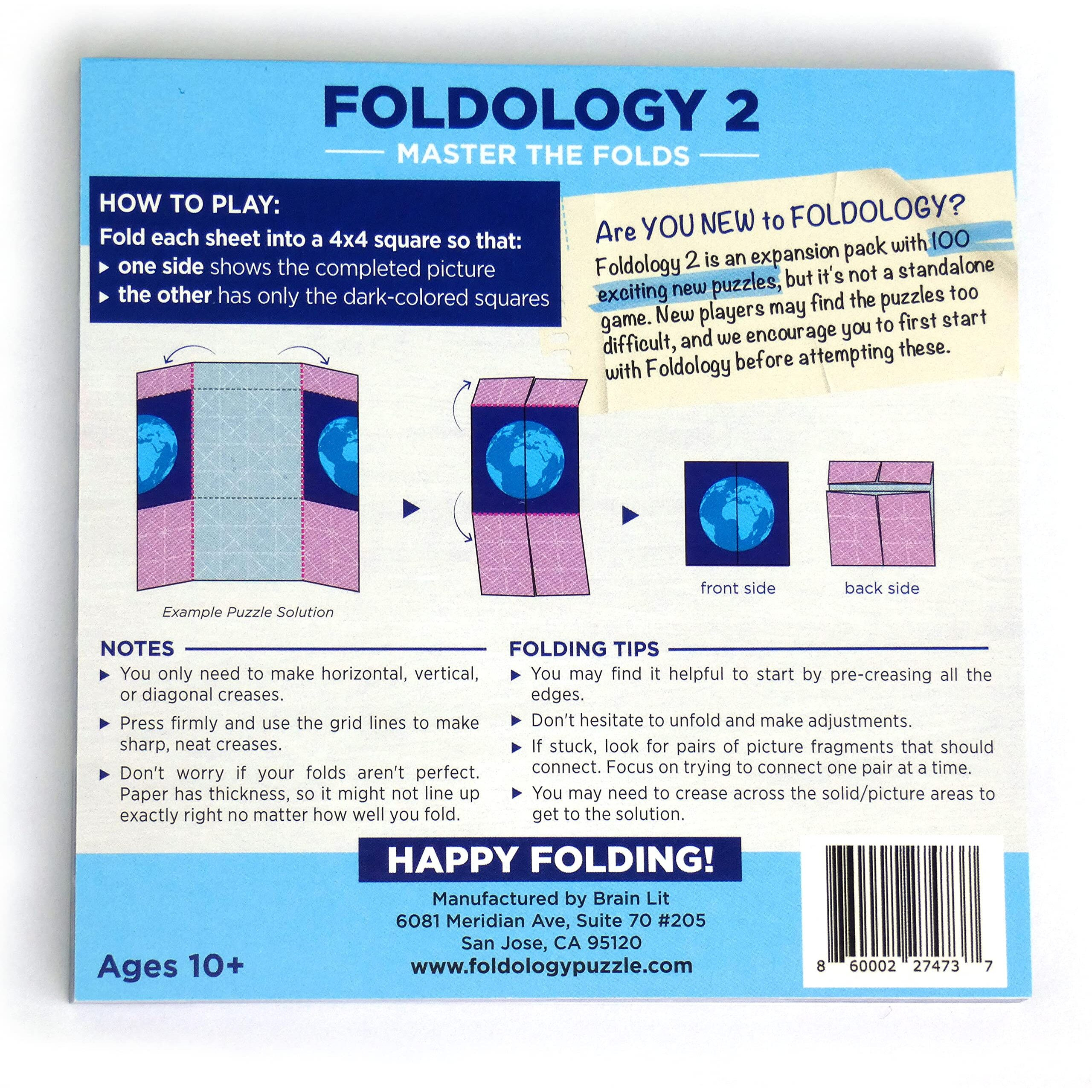 Foldology 2 - Master The Folds (Expansion Pack). Puzzle Game For Tweens  Teens  And Adults. 100 Origami Brain Teasers. Ages 10+
