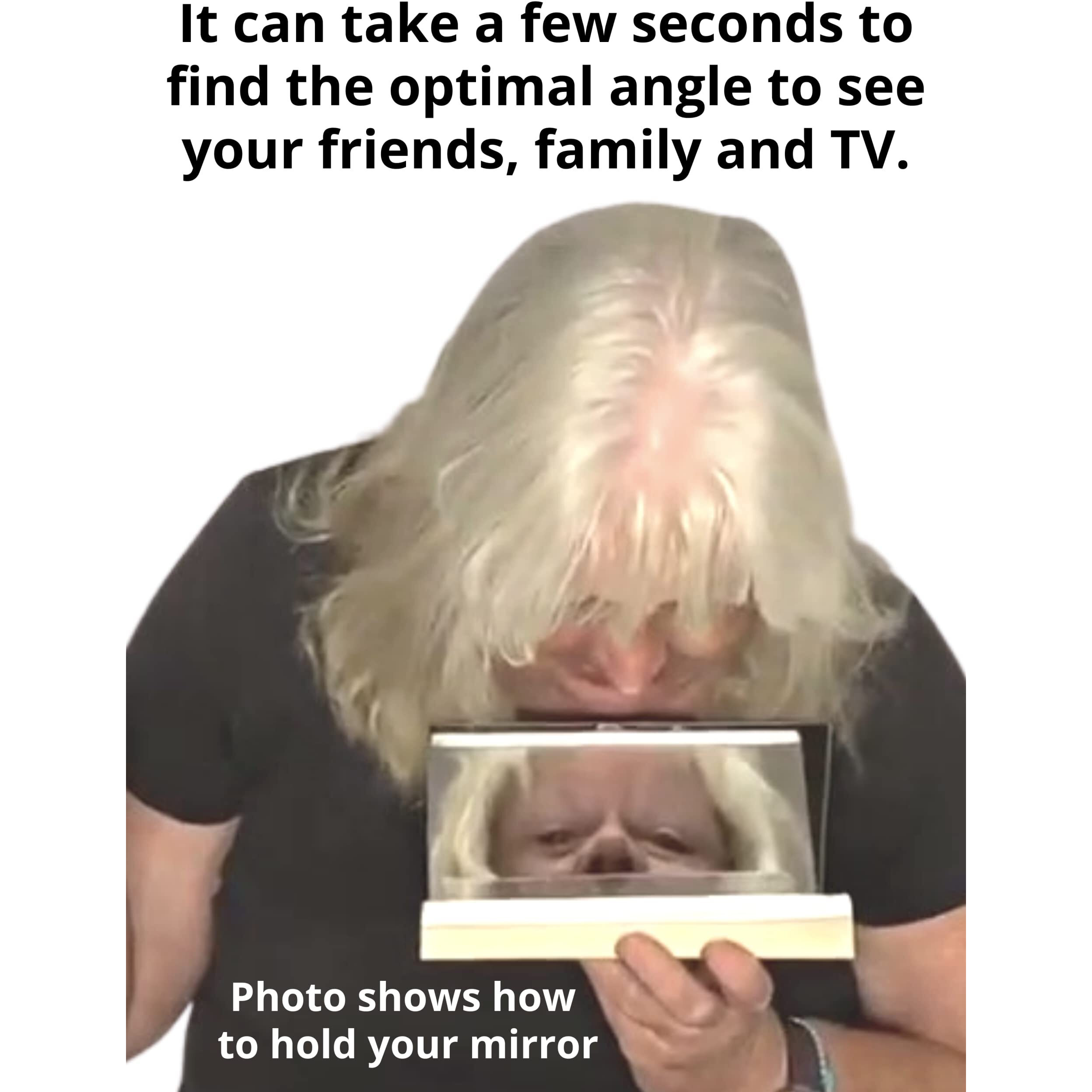 8"" Wide 2-Way Make It Rite Mirror For Face Down Vitrectomy Eyesight And Proning Lung Recovery | Easy To Watch Tv During Face Down Recovery | Invented In 1994