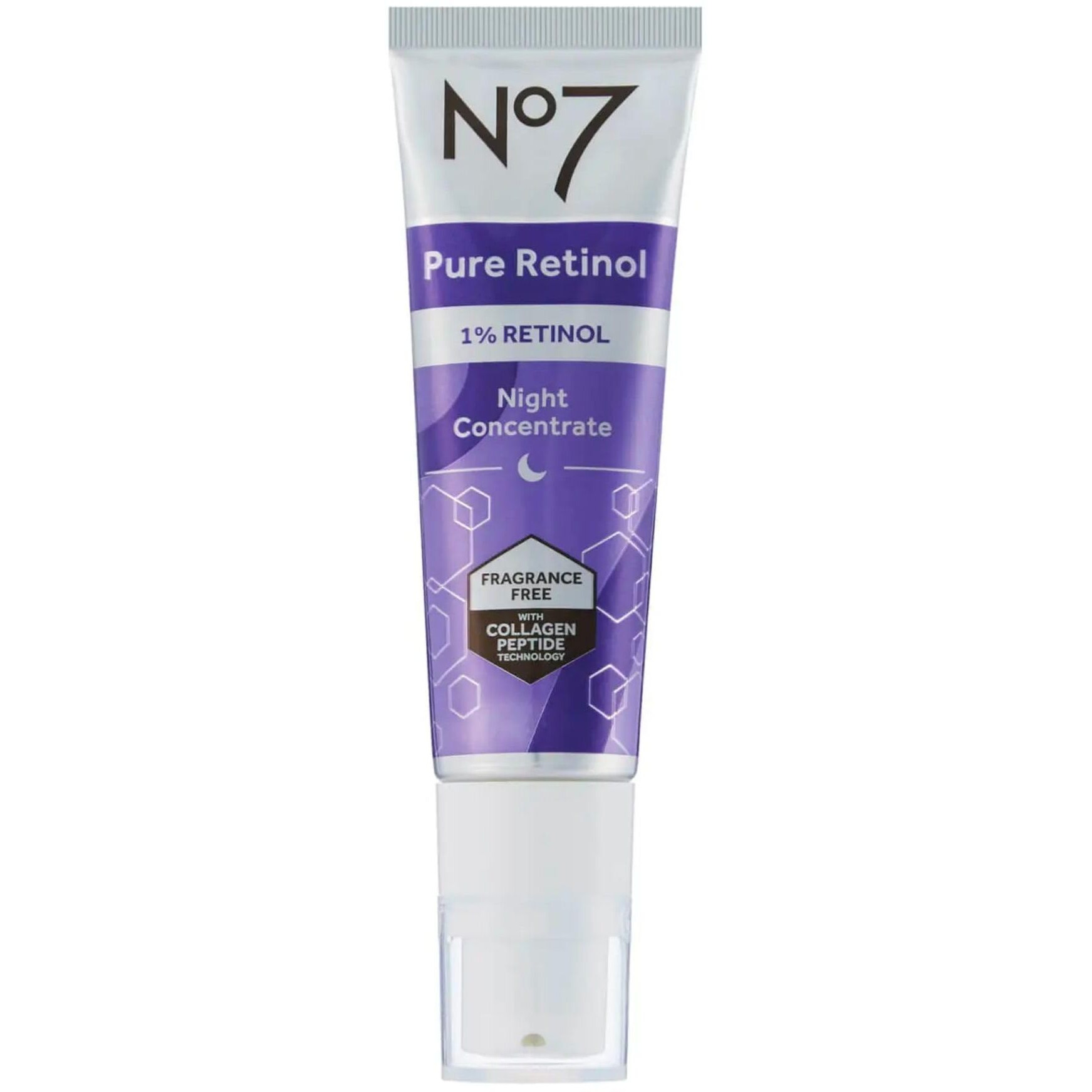 No7 Pure Retinol 1% Retinol Night Concentrate - Anti Wrinkle Retinol Serum With Collagen Peptides & Niacinamide For Younger Looking Skin - Retinol Face Serum For Fine Lines & Wrinkles (30Ml)