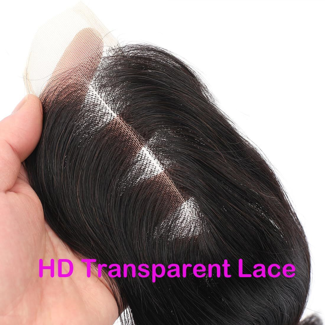2X6 Human Hair Hd Transparent Lace Closure Body Wave Skinlike 16Inch 100% Virgin 2X6 Human Hair Middle Part Kim K Closure Brazilian 2X6 Body Wave Hd Closure Natural Black Glueless Pre Plucked Bleached