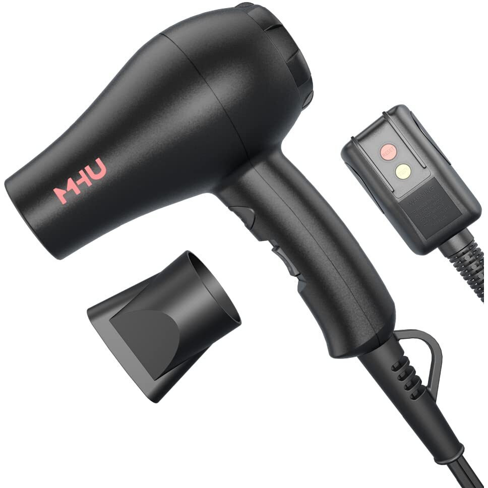 Mini Blow Dryer Ceramic Ionic 1000 Watts For Painting And Acrylic Pouring  Small Hair Dryer Compact And Lightweight For Kids And Travel  2 Speed Settings And Cool Shot Plus Concentrator  Black