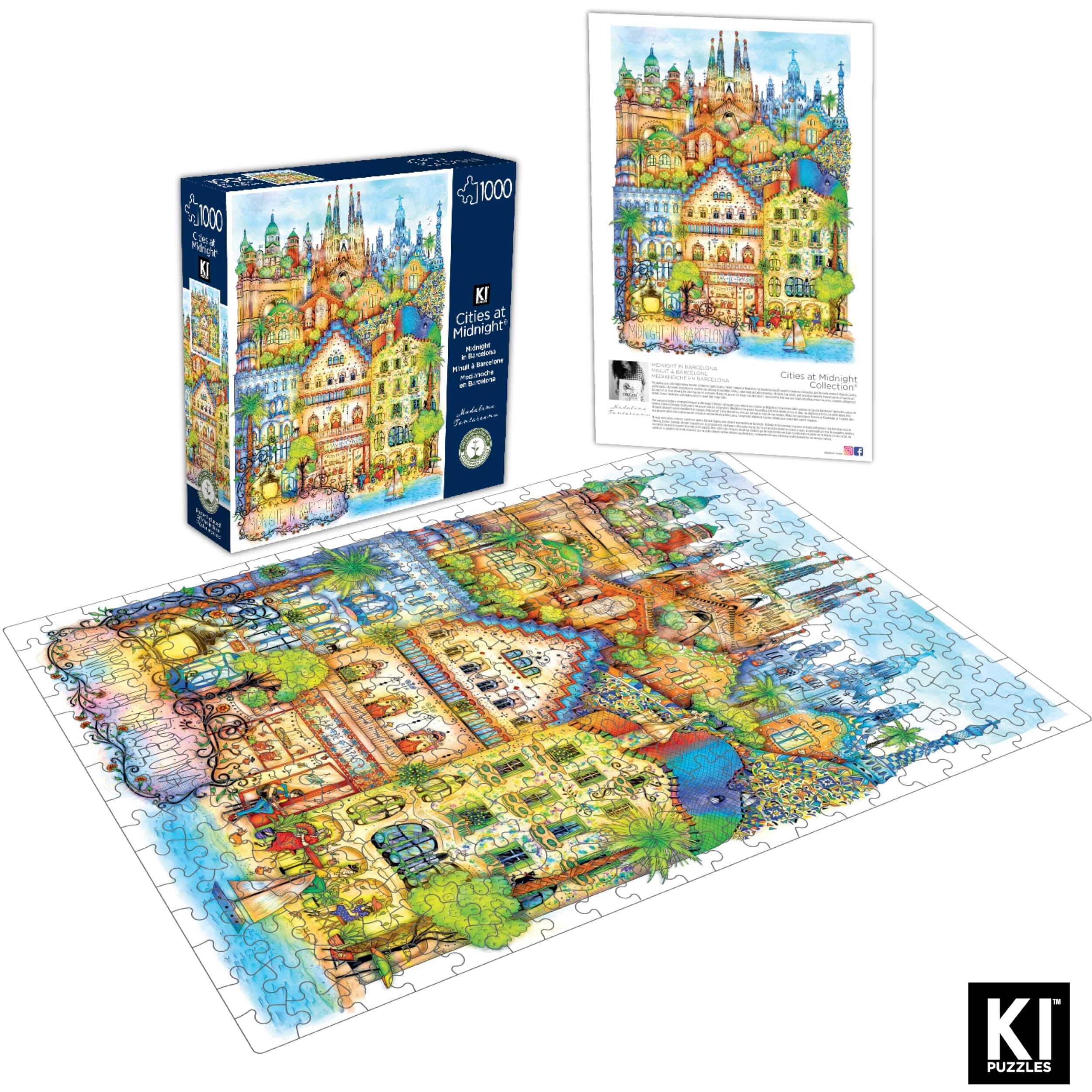 1000 Piece Puzzle For Adults Cities Barcelona Madalina Tantareanu Colorful City 27X20 Jigsaw Puzzle