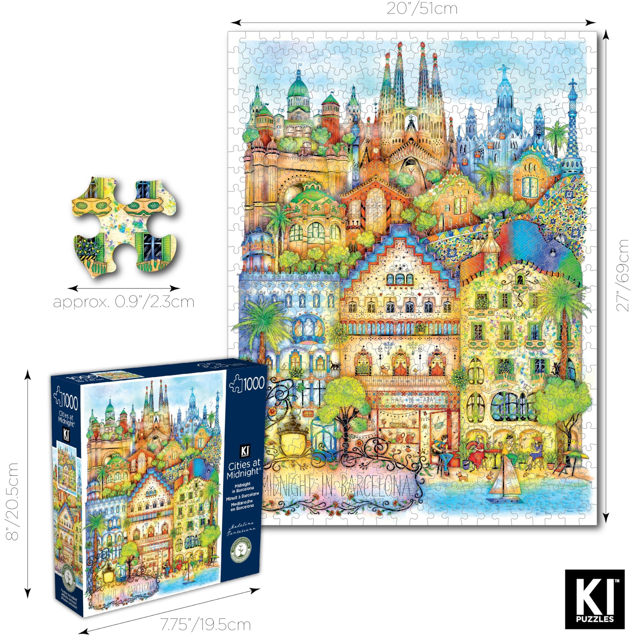 1000 Piece Puzzle For Adults Cities Barcelona Madalina Tantareanu Colorful City 27X20 Jigsaw Puzzle