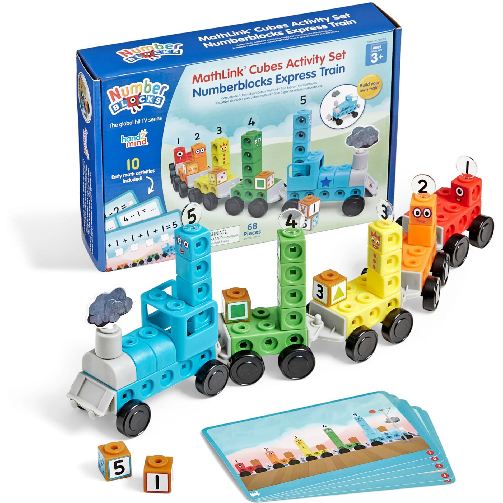 Hand2Mind Numberblocks Express Train Mathlink Cubes Activity Set  Preschool Learning Activities  Train Toy  Counting Blocks  Number Toys  Kids Educational Toys  Math Manipulatives For Preschoolers