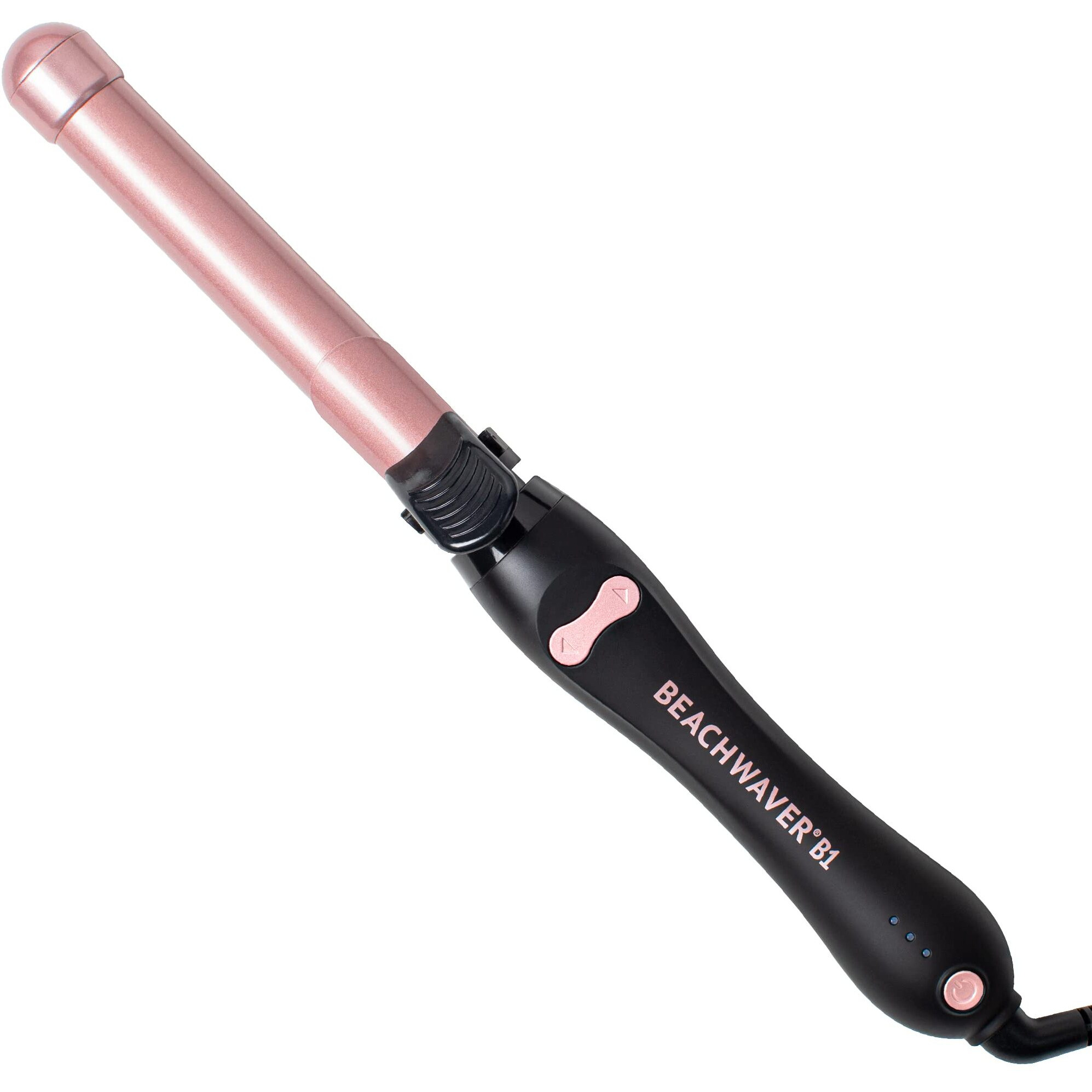 Beachwaver B1 Rotating Curling Iron  1-Inch Professional Hair Curler For Long & Short Hair  Ergonomic Handle  No-Kink Clamp  Ceramic Barrel  Travel-Friendly  Auto Shut-Off (Midnight Rose)