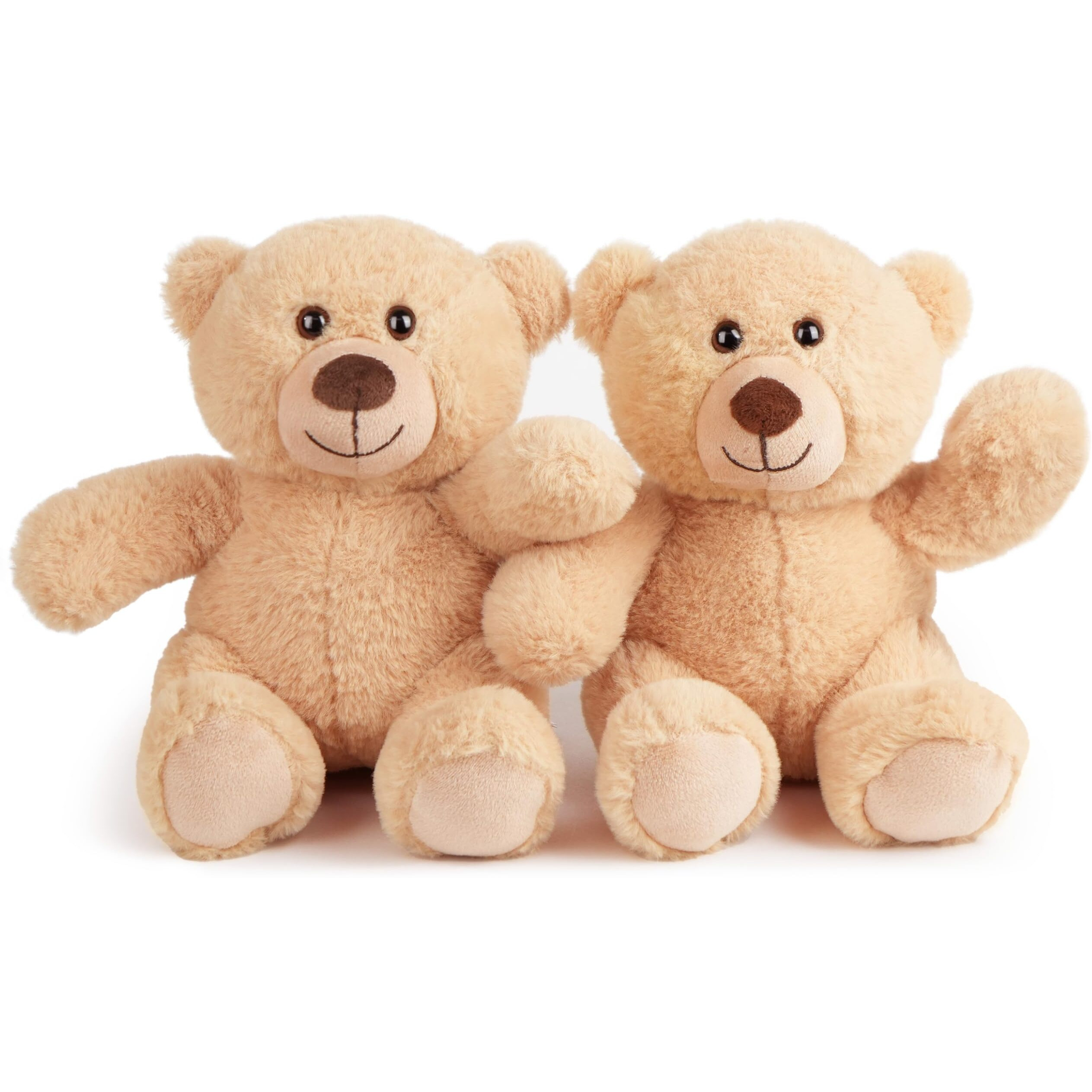 Benben Teddy Bear Stuffed Animal  5 Pack 8 Inch Small Stuffed Teddy Bear Bulk  Shaggy Plush Toy  Baby Shower Decoration  Gifts For Girlfriend  Valentine's Day  Birthday (Curly Hair)