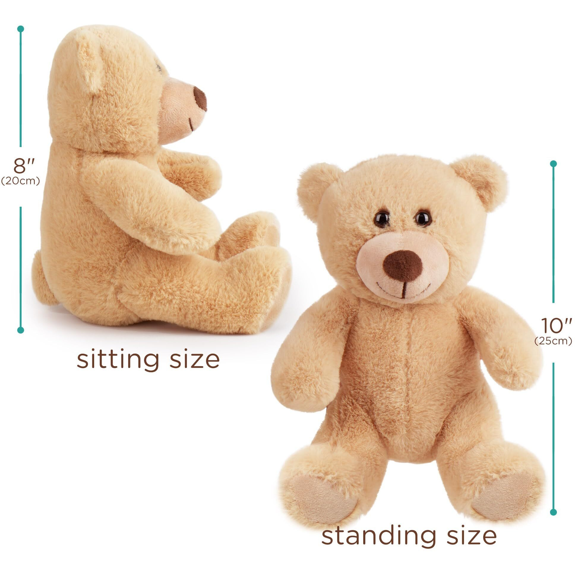 Benben Teddy Bear Stuffed Animal  5 Pack 8 Inch Small Stuffed Teddy Bear Bulk  Shaggy Plush Toy  Baby Shower Decoration  Gifts For Girlfriend  Valentine's Day  Birthday (Curly Hair)