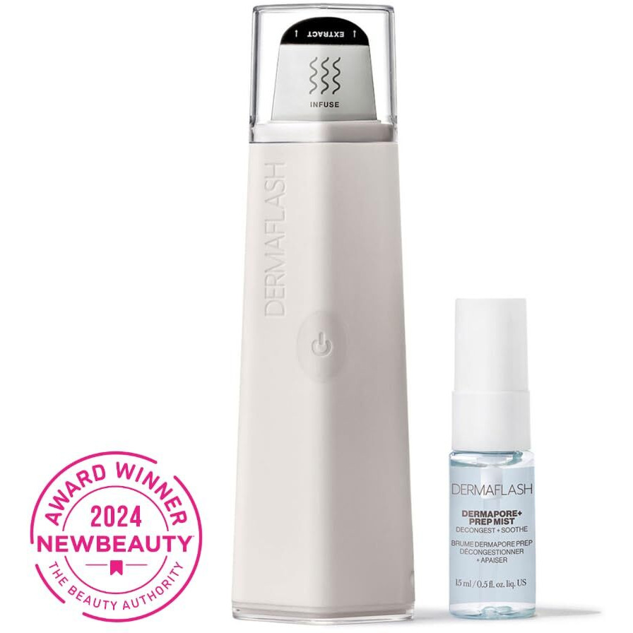 Dermaflash Dermapore+ Ultrasonic 2-In-1 Pore Extractor And Serum Infuser  Stone