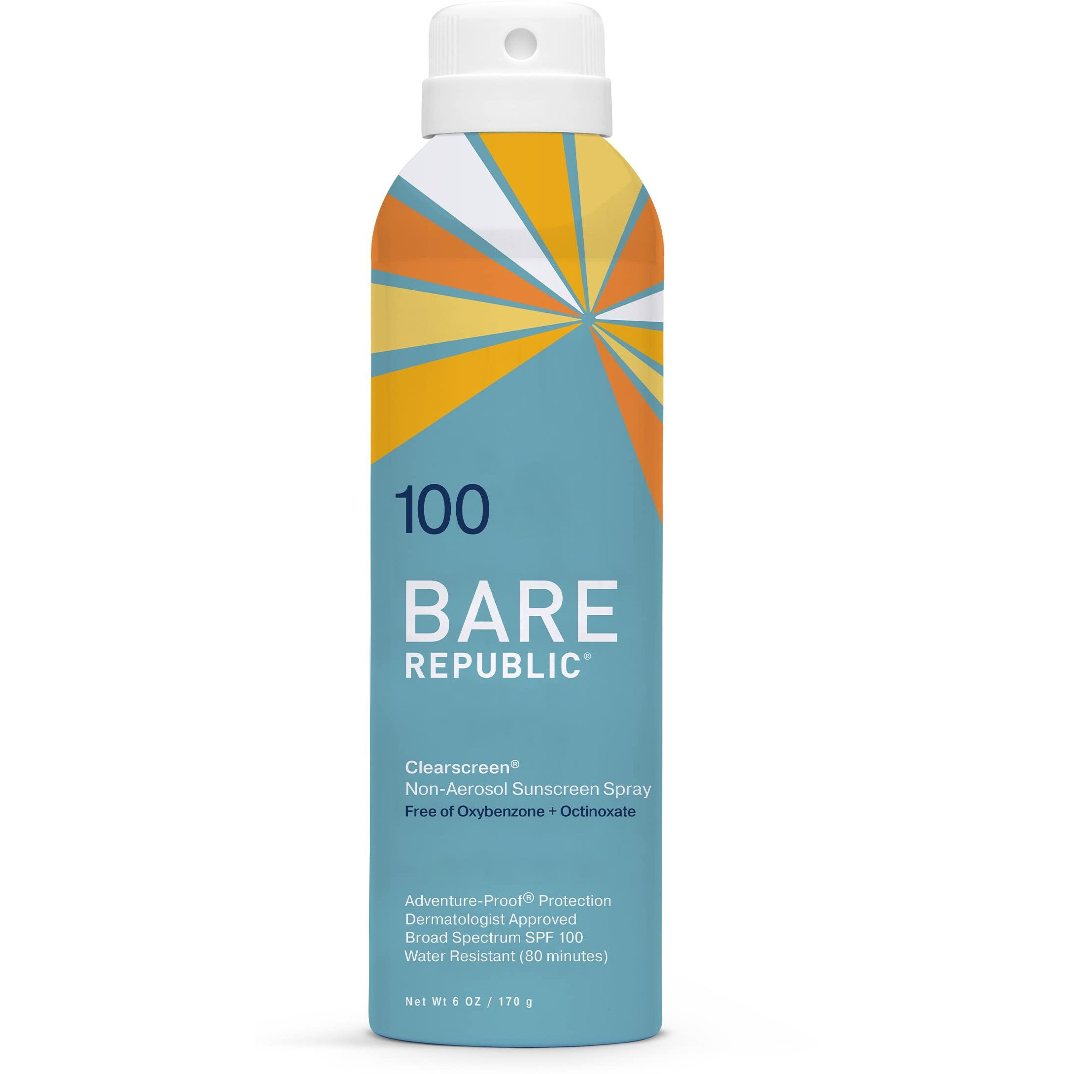 Bare Republic Clearscreen Sunscreen Spf 100 Sunblock Spray  Water Resistant With An Invisible Finish  6 Fl Oz