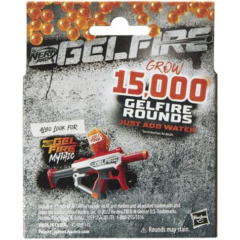 Nerf Pro Gelfire Refill  15000 Gelfire Rounds  For Use Gelfire Blasters  Outdoor Games  For Teens  Ages 14+