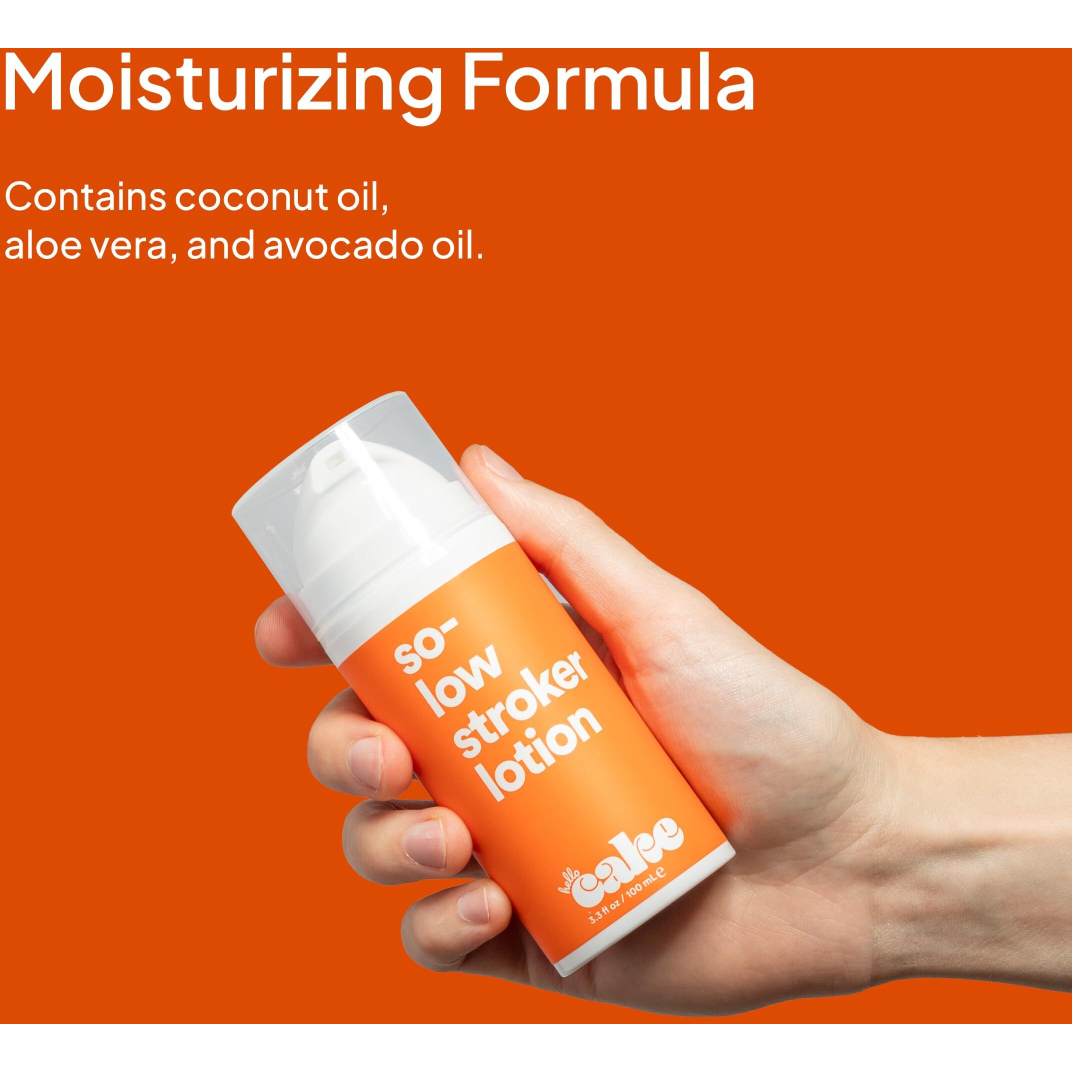 Hello Cake So-Low Stroker Lotion - Below The Belt Solo Cream For Men  Natural Moisturizing Ingredients Coconut Oil  Avocado Oil  Aloe Vera  3.3 Fl Oz