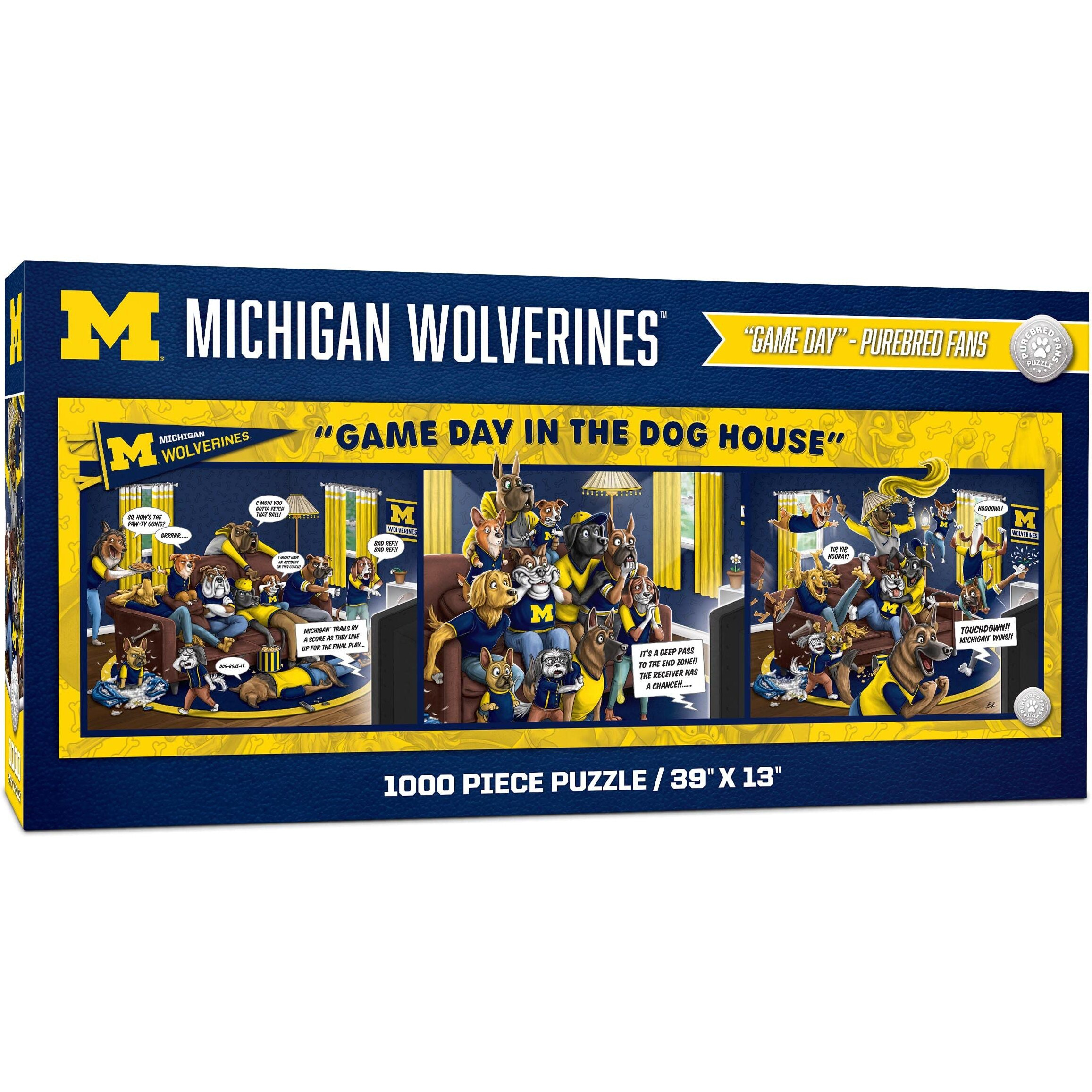 Youthefan Ncaa Michigan Wolverines Game Day In The Dog House 1000Pc Puzzle