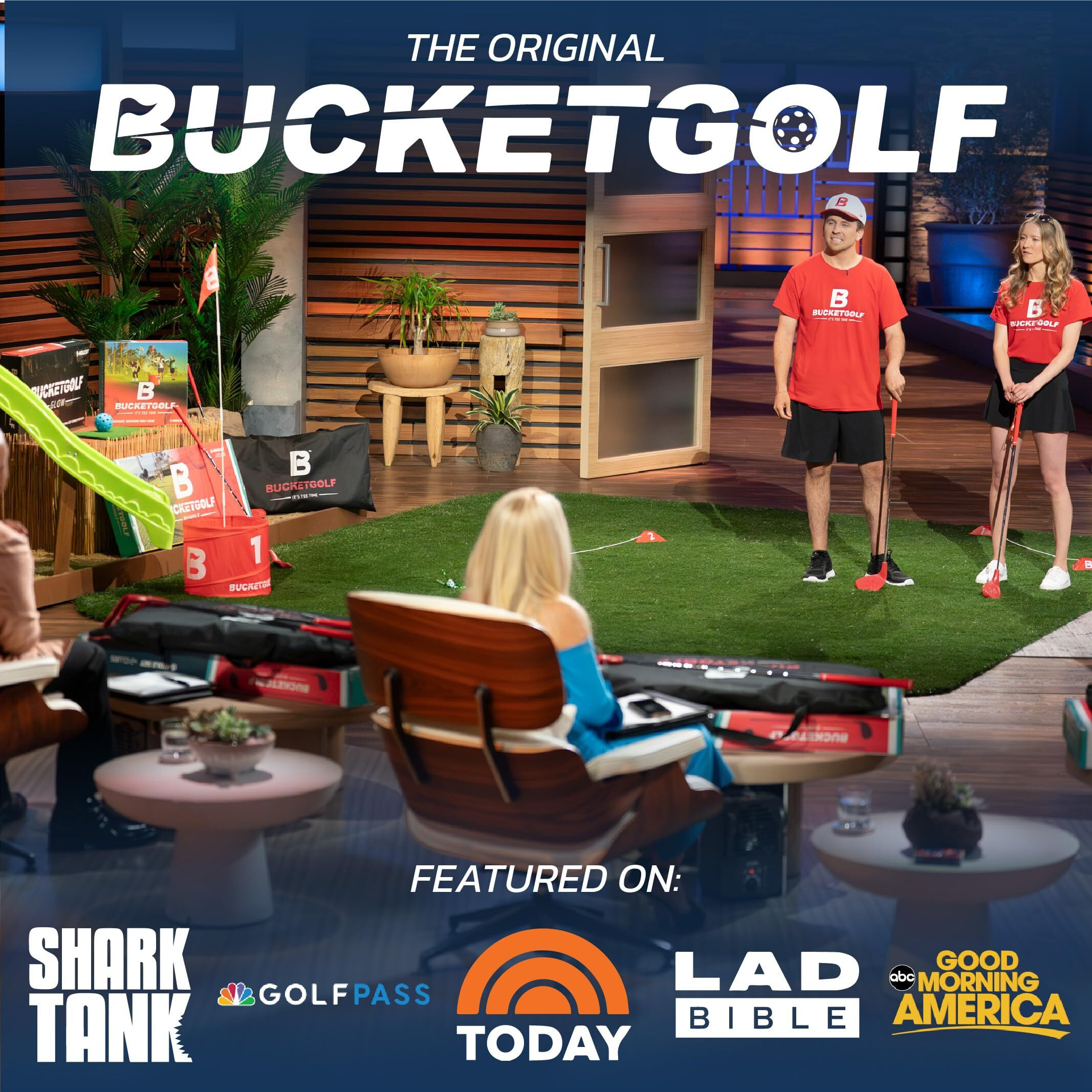 Bucketgolf Game Pro The Ultimate Backyard Golf Game For Family  Adults And Kids - Portable 9 Hole Golf Course Play Outdoor  Lawn  Park  Beach  Yard