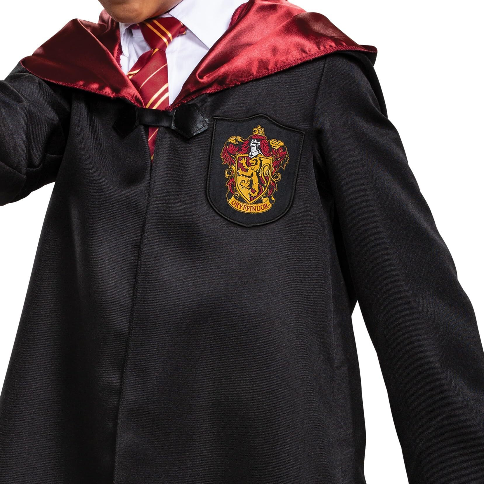 Disguise Harry Potter Robe  Official Hogwarts Wizarding World Costume Robes  Classic Kids Size Dress Up Accessory Black & Red  Large (10-12)