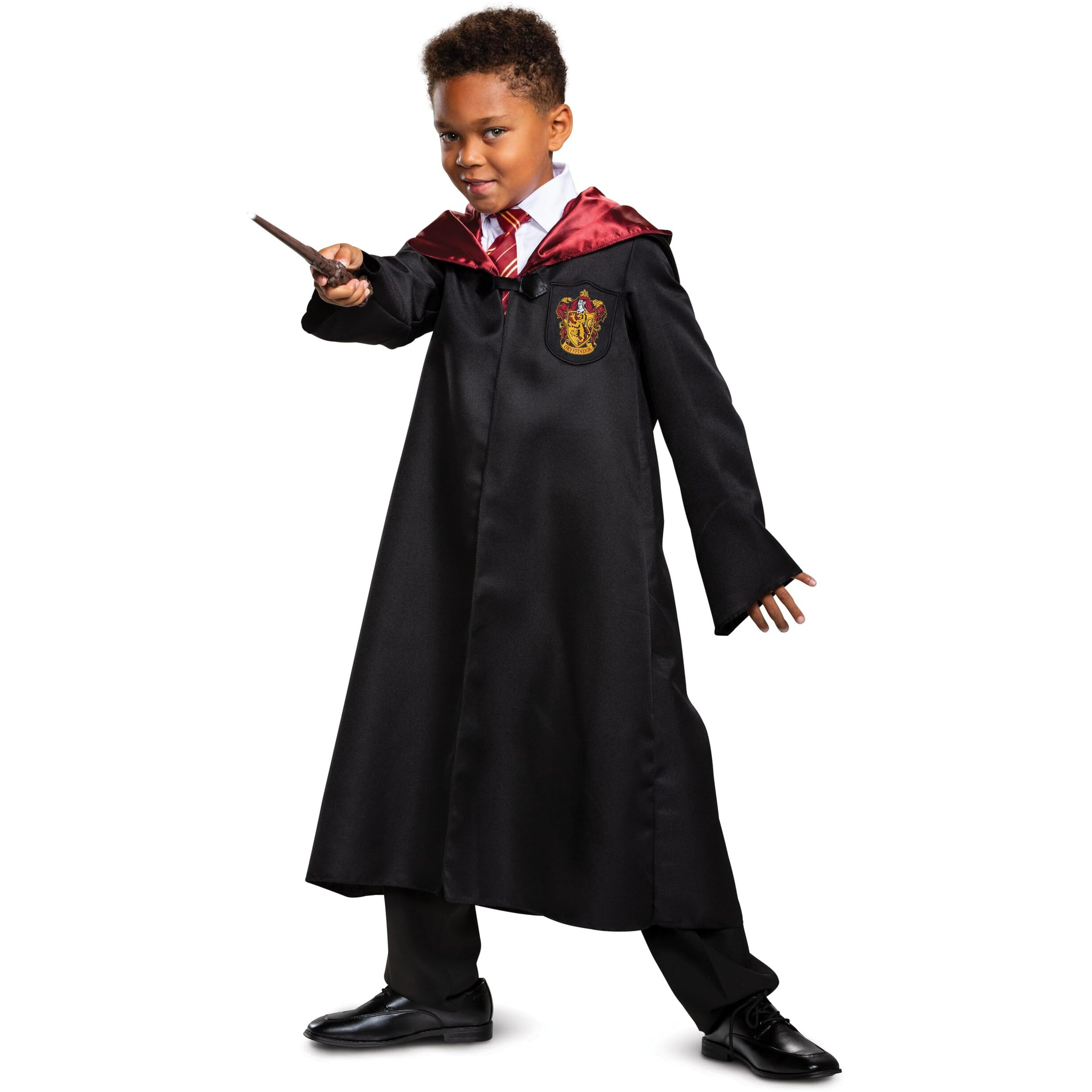 Disguise Harry Potter Robe  Official Hogwarts Wizarding World Costume Robes  Classic Kids Size Dress Up Accessory Black & Red  Large (10-12)